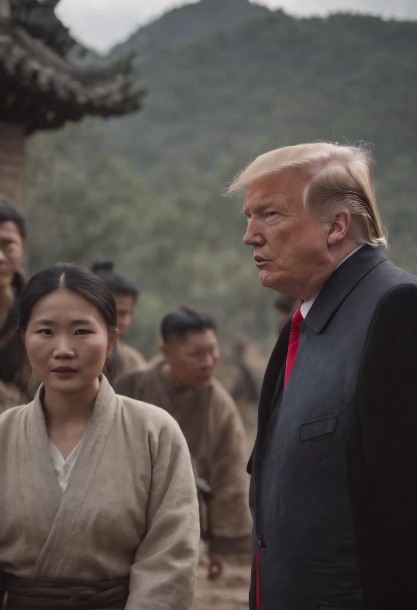 Trump and Chinese villagers