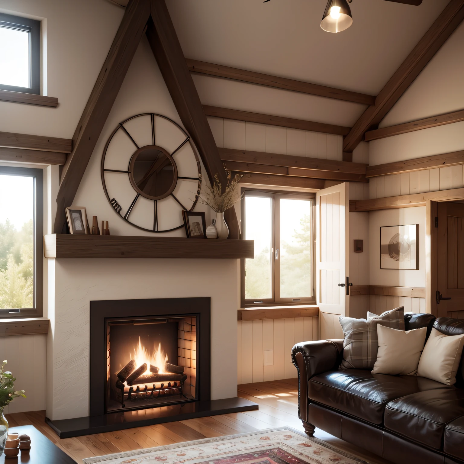 modern farmhouse fireplaces with Ventilation and Flue