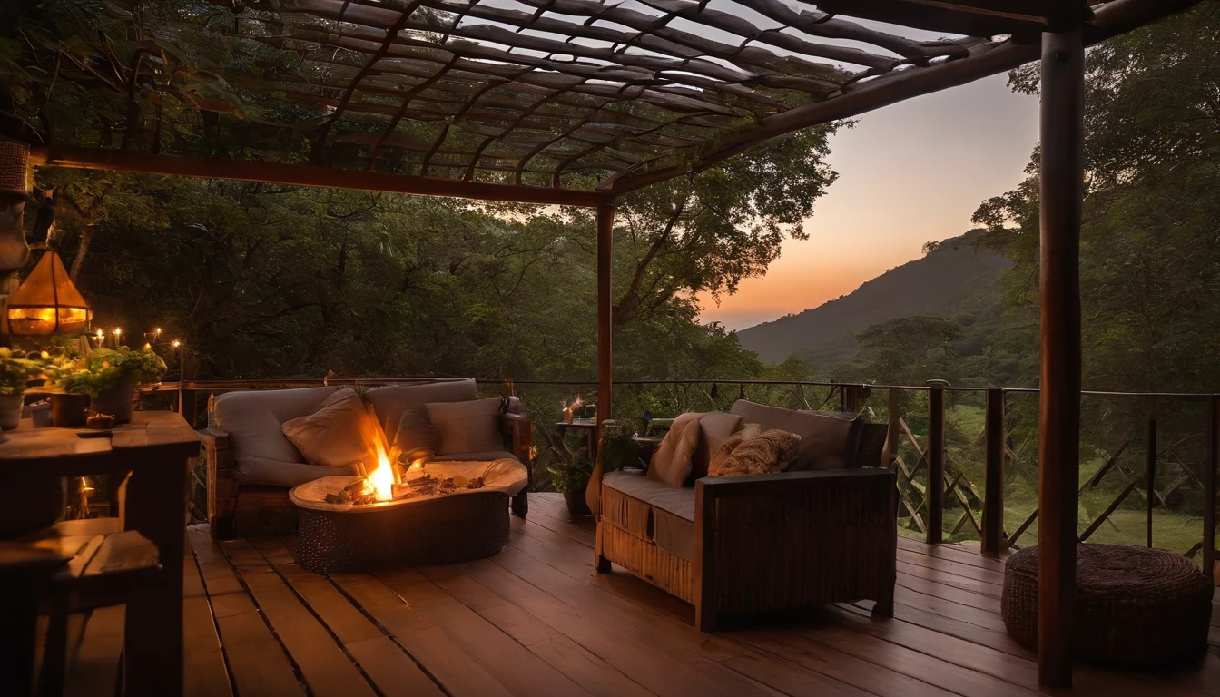 Paisagem, There is a fire pit on the balcony of a hut, Cozy setting, ambiente aconchegante, noite de lua cheia, Muita Chuva, lugar aconchegante, ambiente acolhedor e tranquilo, dentro de uma cabine, ambiente relaxante, aconchegante e calmo, serene atmosphere at night, em uma cabine, ambiente aconchegante, Ambiente tranquilo, atmosfera tranquila e serena, Pleasant and welcoming atmosphere, atmosfera aconchegante, Casa do Lago, Motor irreal altamente realista, Moody, estudo privado:1.3) Pov, Directed by: Lee Jeffries, Nikon D850 | |, filme fotografia de stock ,4 Kodak Portra 400 ,camera f1.6 lentes ,cores ricas ,hyper realistic ,Textura realista, dramatic lighting , cinestill 800, ((Chuva))