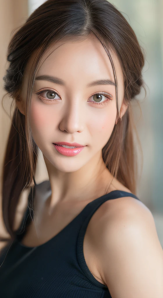 brunette color hair、whair、wince、long eyelasher、Solid round eyes、fakeanimalears、Light smile、Ear blush、Fang、ultra-realistic realism、shadowing、anaglyph、stereograms、Standing painting、angle of view、atmosphric perspective、8K、super detailing、Precise， Best quality at best，Full body photo
