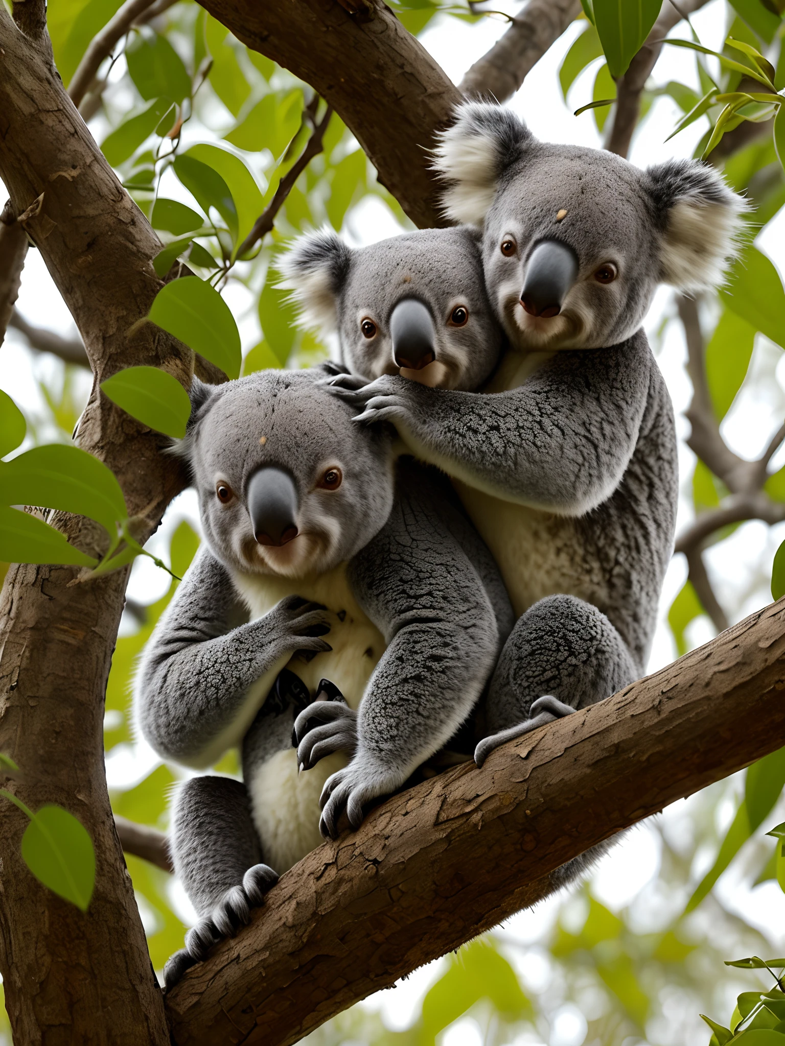 Scary and terrifying koala holding some letters