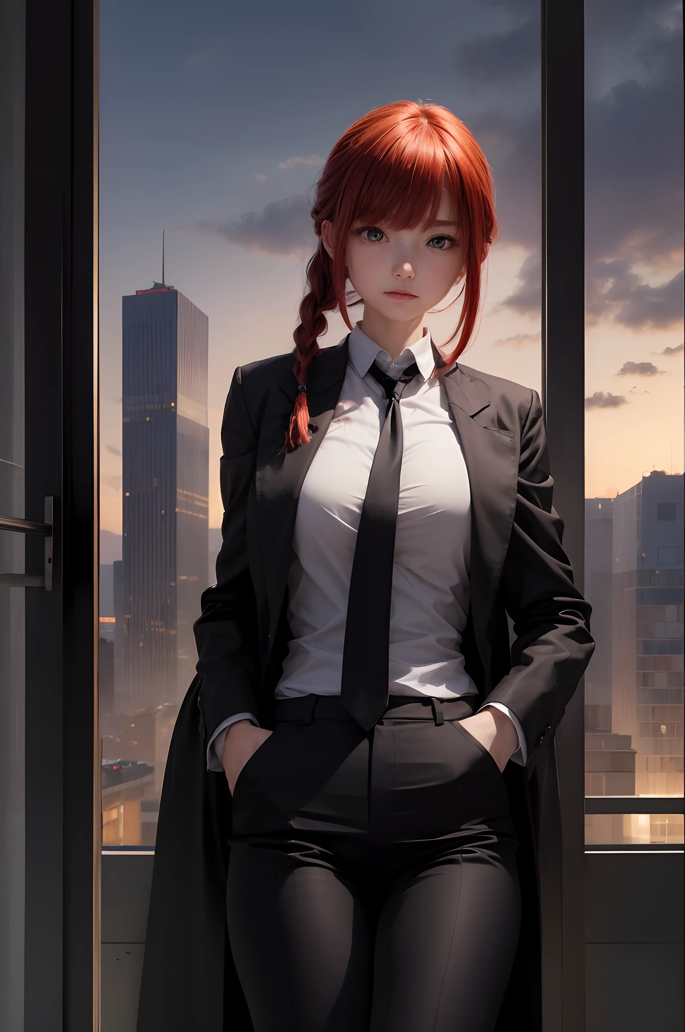 top-quality,ultra-detailliert,masterpiece,realisitic,Photo Real,Bright lighting,1 girl in, an extremely beautiful 17-year-old girl, (kawaii:1.2),Thin smile, (innocent blue eyes),(red haired),(bangss),perfect glossy skin,flawless skin,((erotick,Sexy and sexually explicit)),((accurate hands without incongruity)), large full breasts,big breasts thin waist, Look at viewers,((a sailor suit)),)),(red necktie),(Blue Mini,(lifted by self),(Showing panties),panties on,panties focus,((Sit up,spread legswide)), sockes, (Black knee socks),(Loafer shoes), during daytime,On the train,Horizontal long seat with your back to the window