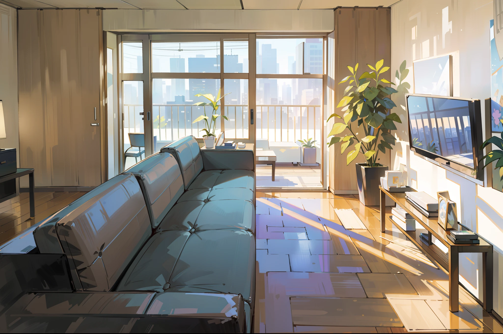 (best quality,4k,8k,highres,masterpiece:1.2),ultra-detailed,(realistic,photorealistic,photo-realistic:1.37),urban room,modern decor,spacious area,large windows,panoramic city view,contemporary furniture,minimalist design,neutral color palette,soft lighting,well-designed layout,high ceiling,concrete walls,wooden flooring,geometric patterns,abstract artworks,black and white photographs,indoor plants,comfortable seating,stylish accessories,urban skyline,reflection on glass surfaces,serene atmosphere,subtle textures,bright accents,vibrant city life,inviting ambiance,quiet and calm,open concept,modern amenities,unobstructed views,cosmopolitan vibe,glass partitions,sleek finishes,thoughtful details,luxury living experience,inspiring urban retreat,artistic touches,luxurious materials,harmonious blend of nature and city,transitional design