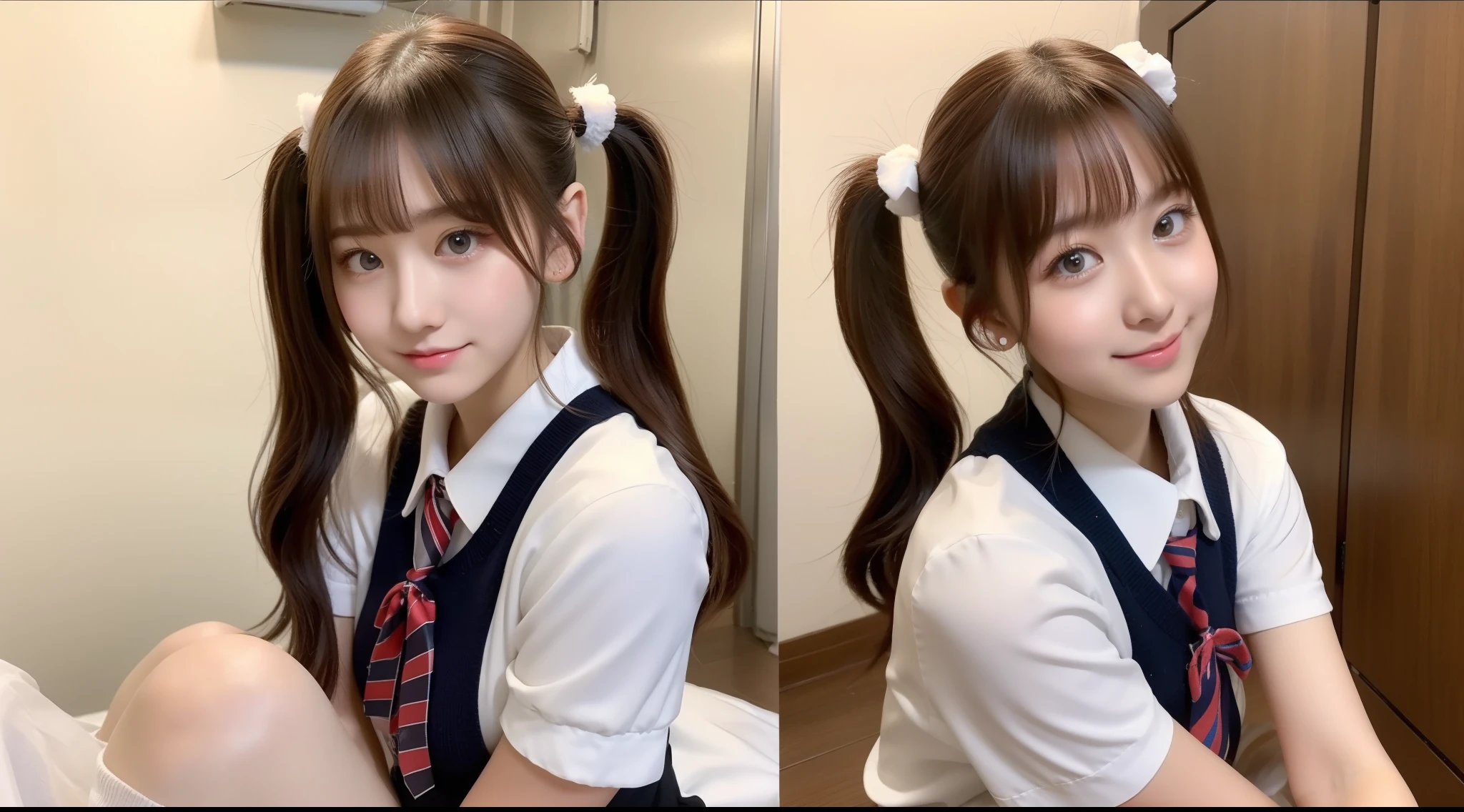 High school girl in miniskirt(poneyTail)