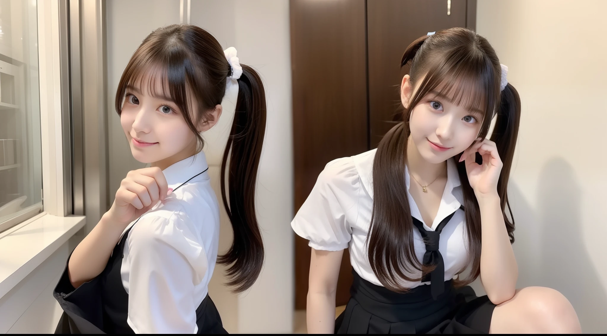 High school girl in miniskirt(poneyTail)
