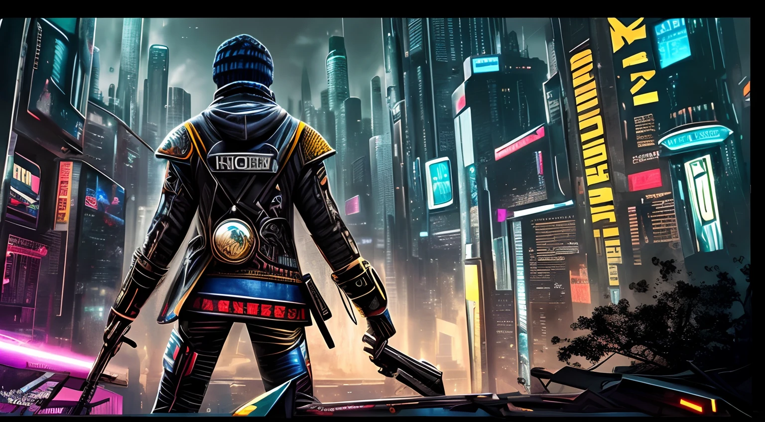 Stephen Curry，Style cyber punk，（（Complicated details）），Hdr，（（Complicated details，Ultra - detailed）），Film objectives，vignette --auto