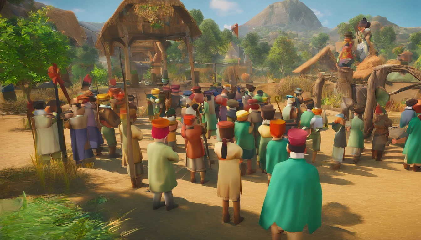 Illustrate a series of images showcasing Rohan's accomplishments and the admiration of the villagers. Show various achievements and the villagers celebrating Rohan's newfound reputation.