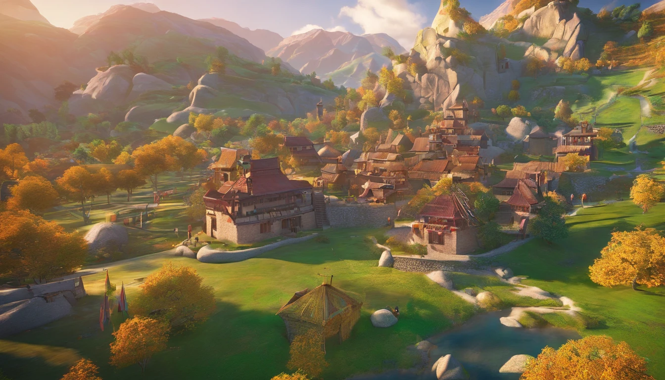 Illustrate a series of images showcasing Rohan's accomplishments and the admiration of the villagers. Show various achievements and the villagers celebrating Rohan's newfound reputation.
