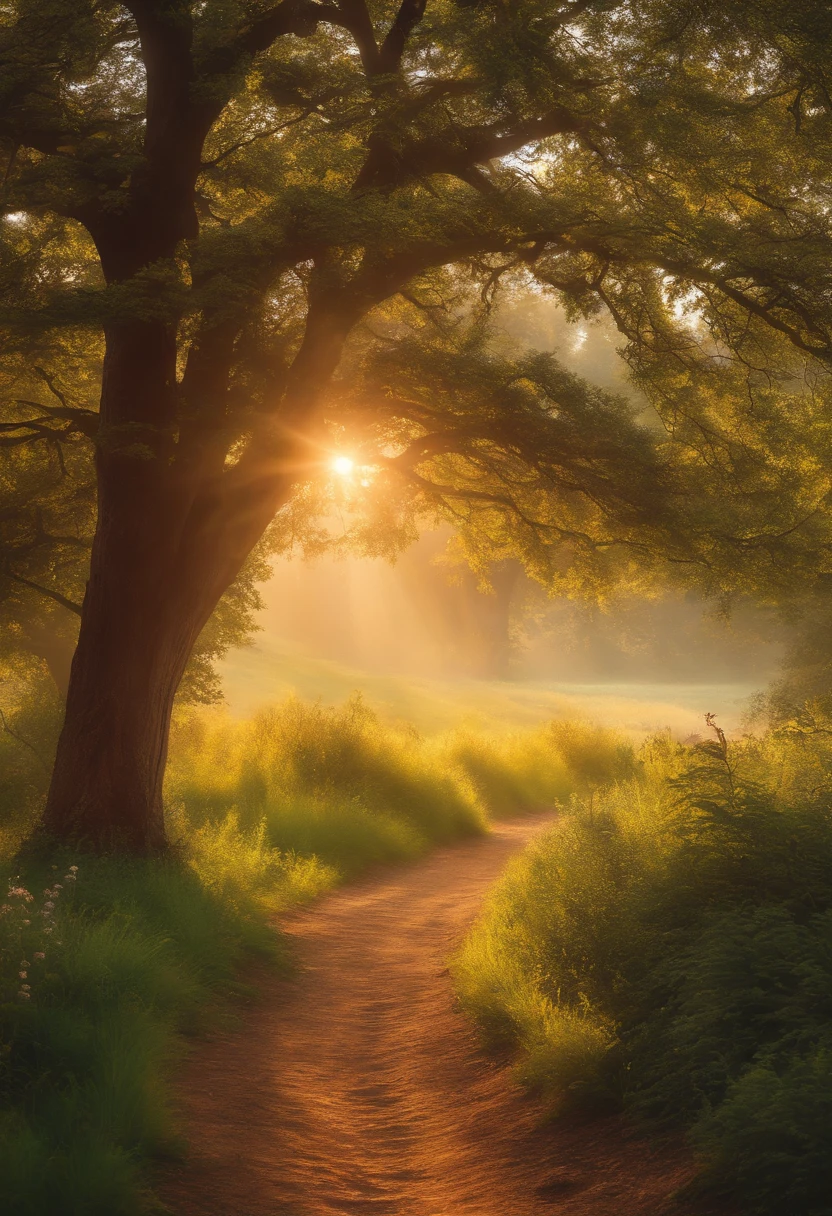 (aesthetic scene,aesthetic scenery,beautiful appearance,beautiful landscape,clear sky,colorful flowers,delicate details,enchanted,ethereal,gentle breeze,green grass,lush trees,peaceful atmosphere,serene vibes,sunlit,golden sunshine,tranquil setting,tranquil surroundings,serene and tranquil scenery)
(best quality,4k,8k,highres,masterpiece:1.2),ultra-detailed,(realistic,photorealistic,photo-realistic:1.37),HDR,UHD,studio lighting,ultra-fine painting,sharp focus,physically-based rendering,extreme detail description,professional,vivid colors,bokeh
(portraits,landscape,photography)
(warm, vibrant colors,soft pastel hues)
(sunlight filtering through the trees, soft natural lighting, warm golden hour light)
