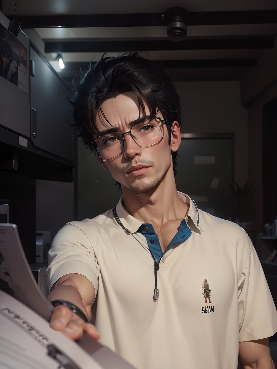 Realistic cinematic men anime