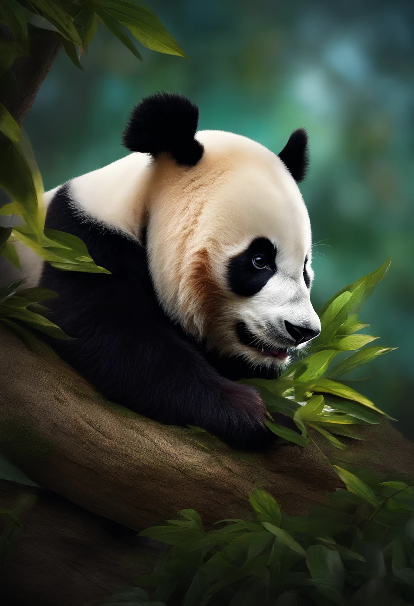 panda animado agressivo para perfil