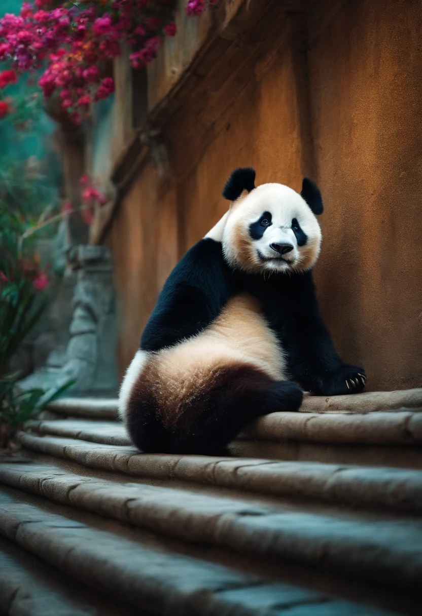 panda animado agressivo para perfil