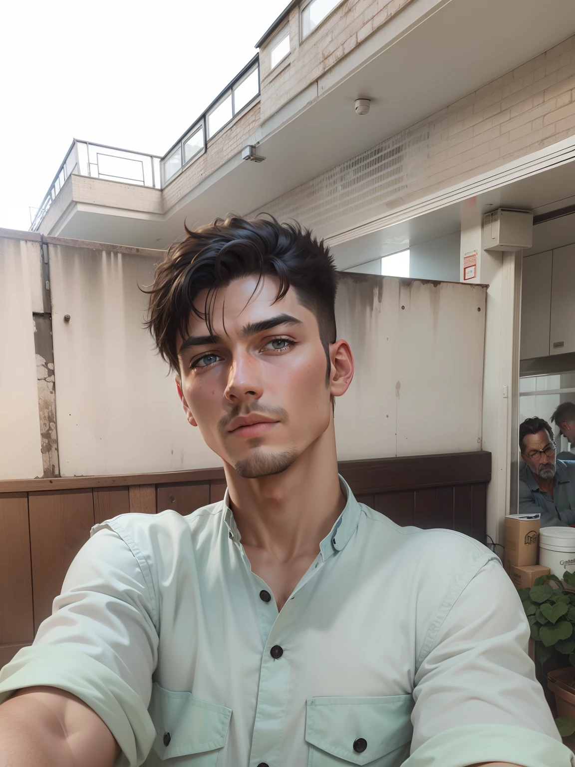 Realistic art men photo