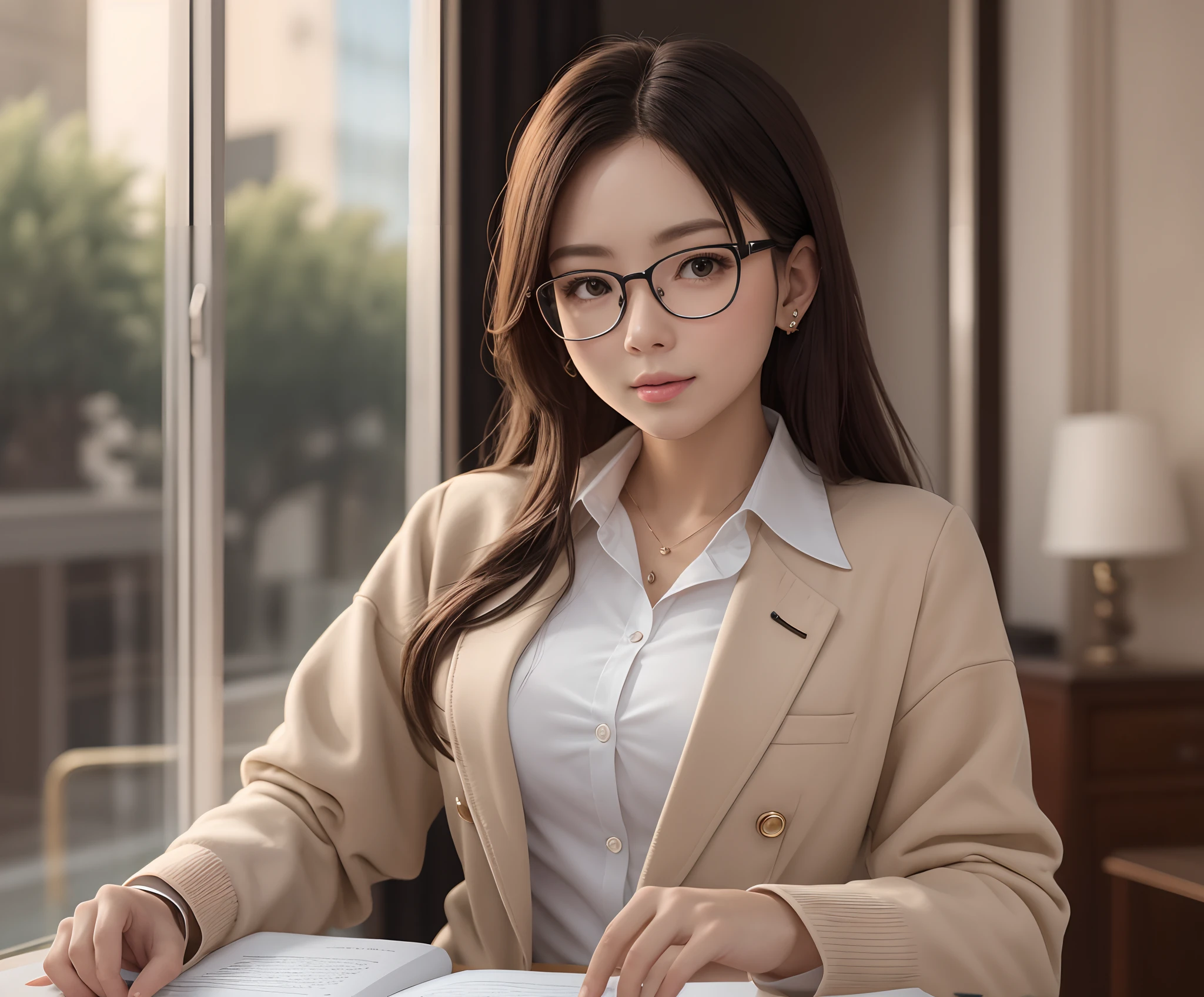 From young billionaire to secretary, high detail face, 8k --auto --s2