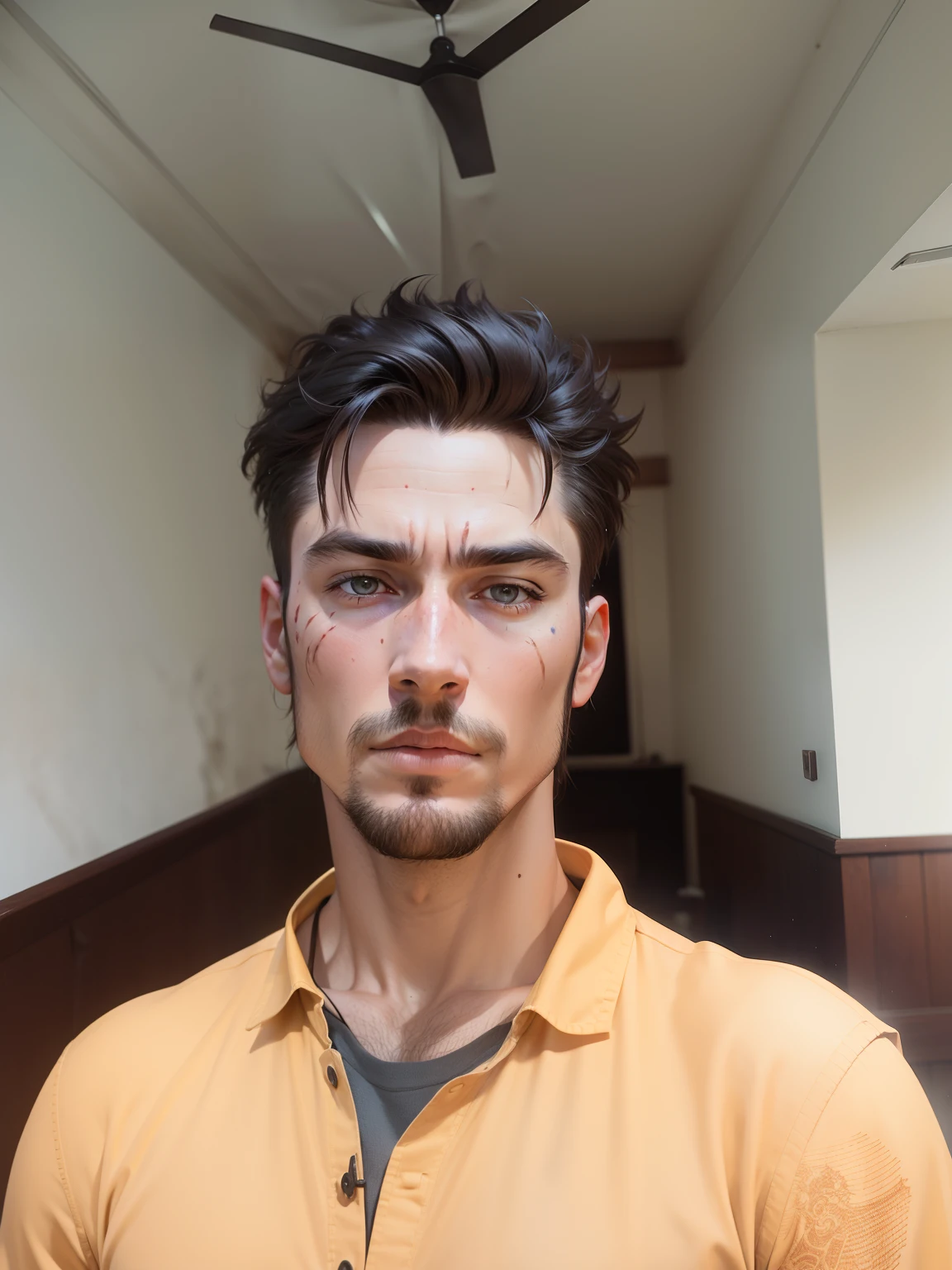 Realistic cinematic warrior men
