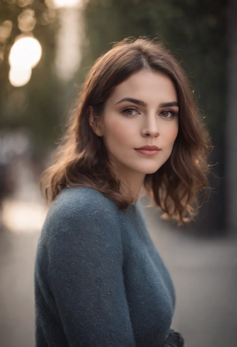 Mujer bello cabello babylights brillante fondo peluqueria desnfocado 8k ultradetallado (vista desde atras)