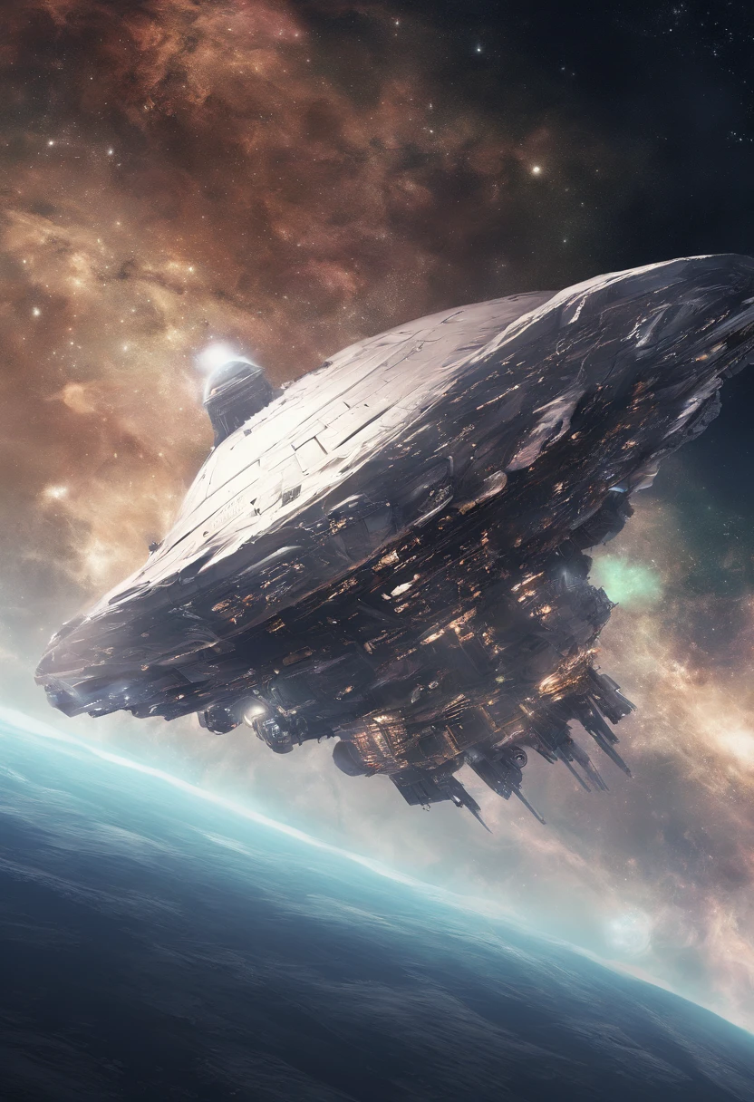 Unidentified spacecraft、obscuro, astronauta olhando curioso, luz de colheita, detalhes realistas, scientific fiction, Ultra HD | |