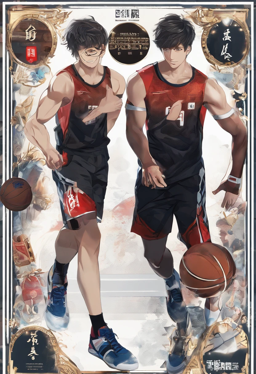 (Best quality,4K,A high resolution,Masterpiece:1.2),basketball player,Sports students,Sports Youth,Chinese handsome,Good-looking facial features,Short chiseled hair,Exposed abs,Fit for a robust body,18yr old,Lie flat on the lawn,The legs are naturally open,Brace your hands behind you,Emoji smile,