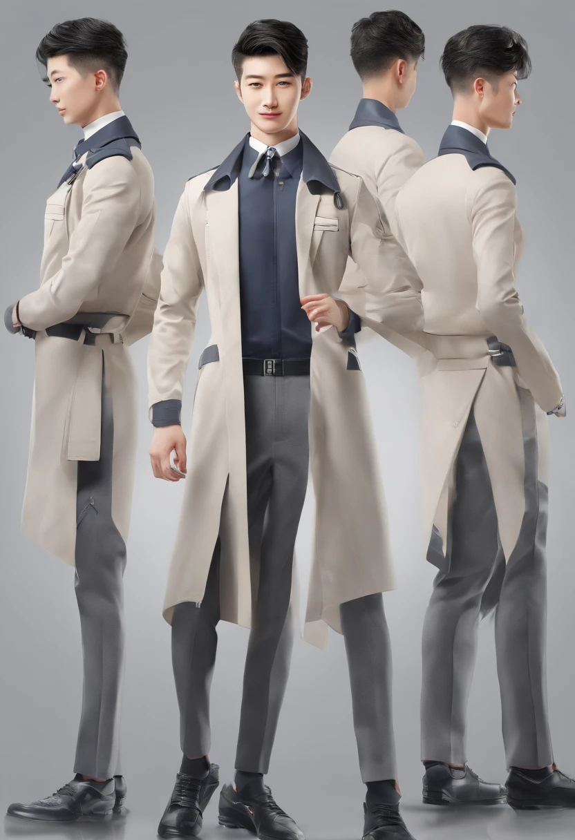 Best quality,4K,8K,A high resolution,Masterpiece:1.2),Ultra-detailed,(Realistic,Photorealistic,photo-realistic:1.37), age uncensored, Squats, Gray sports trousers,track suit, Classroom Background, Handsome Chinese boy, Slim and tall figure, Long legs, Crew cut, Good-looking facial features, Detailed eyes, Detailed lips,The crotch is protruding,Crisp short hair,Young and energetic,Be cheerful with a smile,The face shape is soft,Sunny and handsome,Pure eyes,Sharp inches,Hands naturally lowered