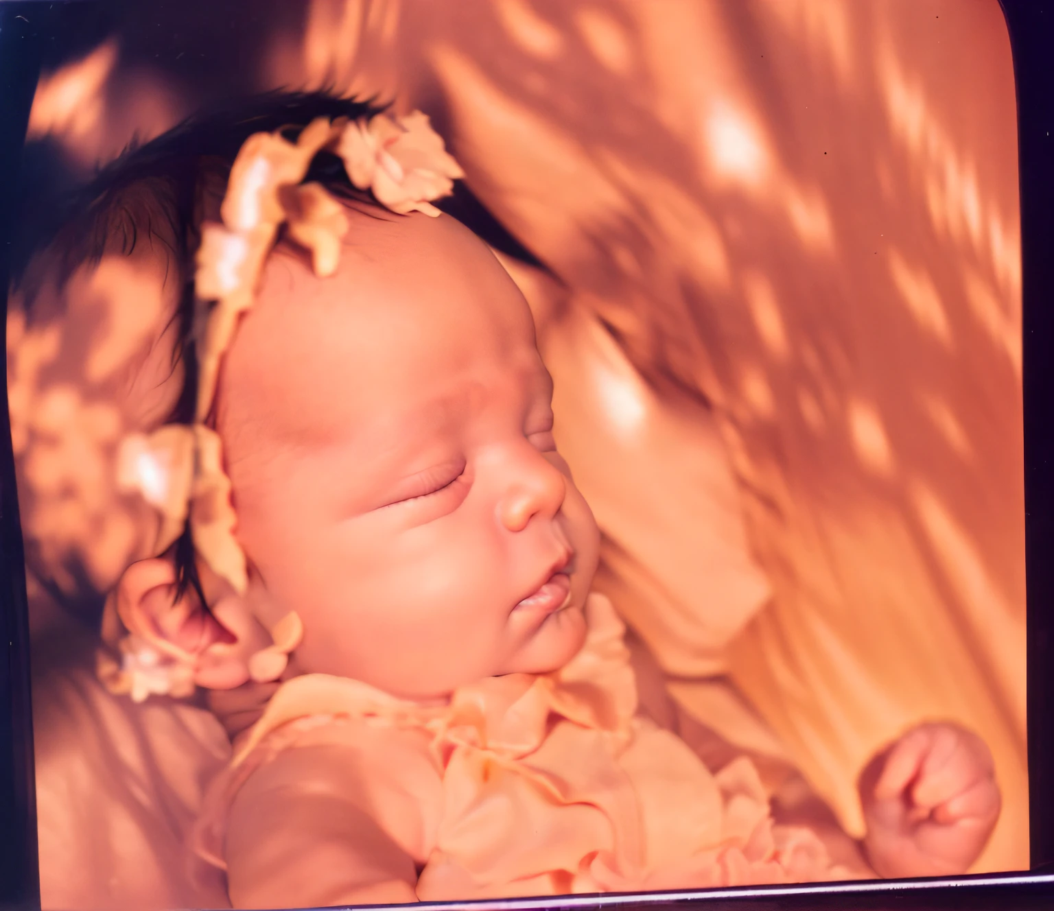 ((((Baby photos))))extremely high quality scan,1200 DPI scan,A high resolution,detailed scan,tmasterpiece,8K works,k hd,A cute baby,Delicate facial features,(One-year-old infants),Real interior,Delicate skin texture,The light is focused on the face,With his eyes closed