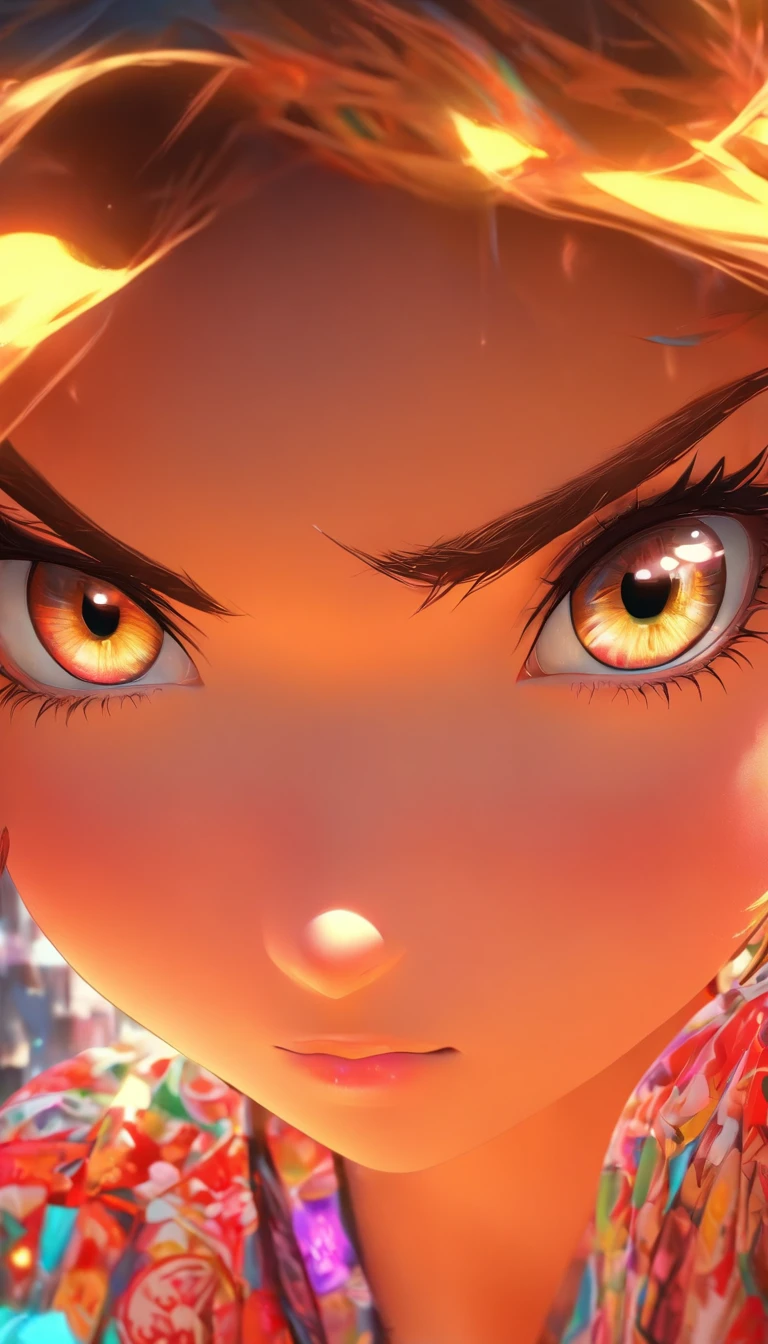 Best quality, Masterpiece, Symmetrical highly detailed eyes, Girl, highly detailed back ground, The trend is on (art stations:1.46), Hyperrealistic, Cinematic lighting, Studio quality, 8K resolution, Masterpiece, In the style of Pixar, author:Tristan Eaton Stanley Artgerm 和 Tom Baghaw