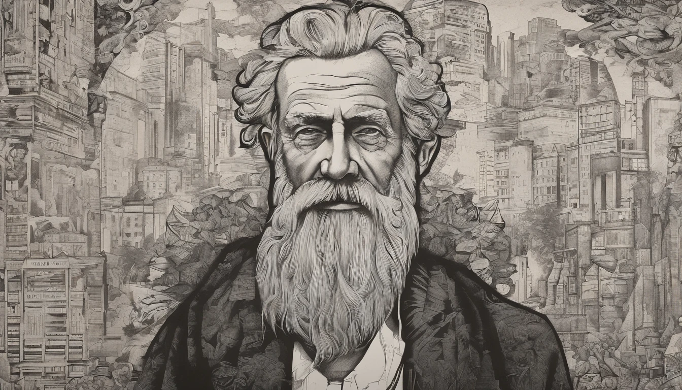 portrait of an old man with a big beard, Drypoint etching, extremely detailed, hatching, hyperrealistic, aquatint, line drawing, realism, Lithography, Washi, trending on artstation, sharp focus, studio photo, intricate details, highly detailed, by greg rutkowski