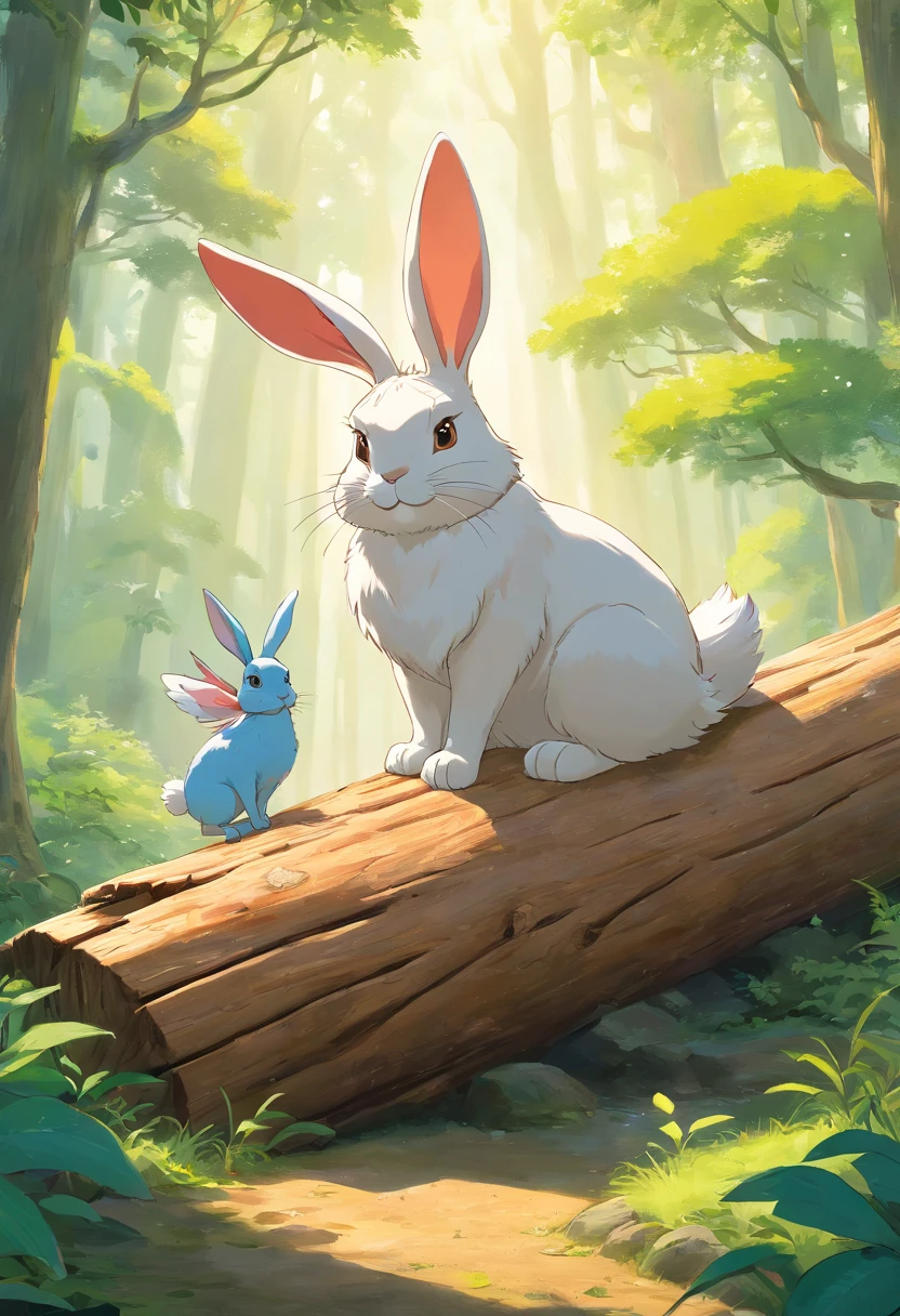 arafed rabbit with wings on a log in front of a tent, taxidermy, with real wings, a mythical creature, anthropomorphic rabbit, mythical whimsical creatures, gorthalax the insatiable, ophanim has bird wings, inspired by Melchior d'Hondecoeter, inspired by Gijsbert d'Hondecoeter