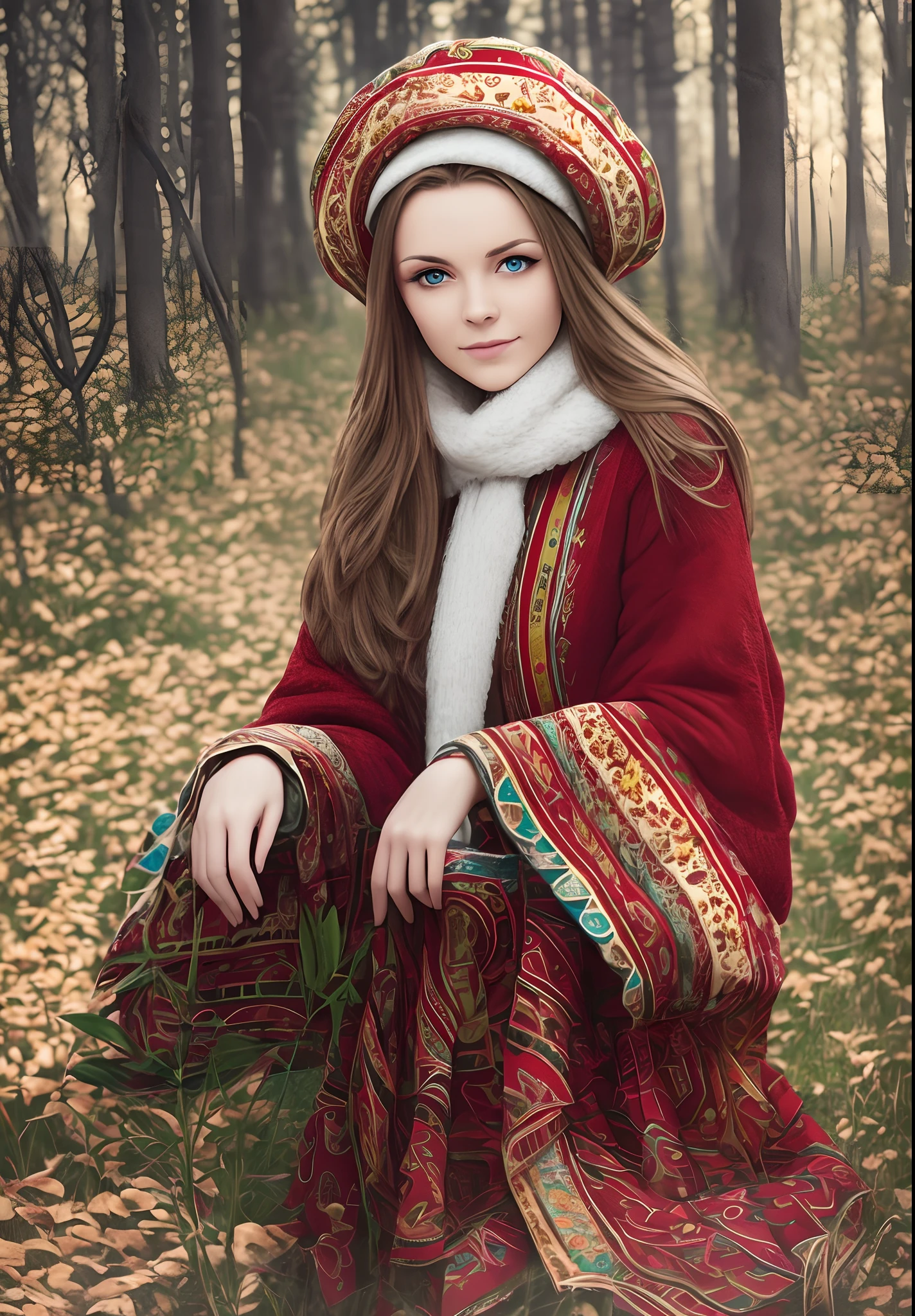 Russian woman in a kokoshnik --auto --s2