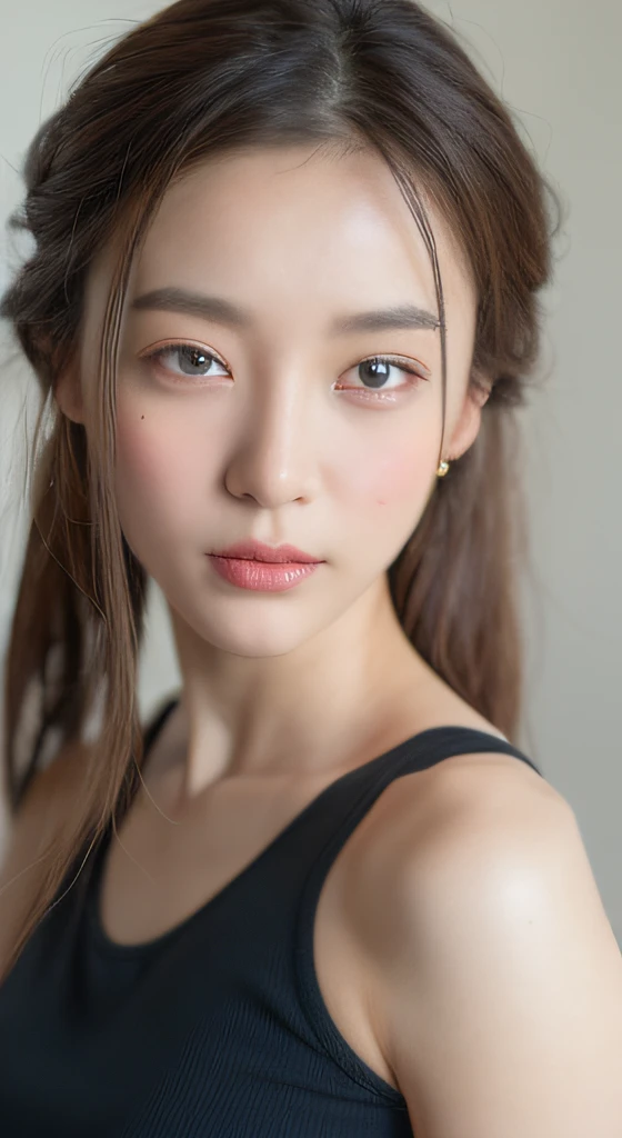 (masterpiece:1.3), high resolution, ultra detailed, extremely detailed CG unity 8k wallpaper, realistic, photo-realistic, RAW photo, beautiful detailed face, pale skin, realistic glistening skin, detailed cloth texture, detailed hair texture, Perfect body, Beautiful Face, accurate, Anatomically correct, Highly detailed face and skin texture, natural neck length, (beautiful hands), (fair skin:1.1), (well-aligned teeth:1.1), (Sweaty skin:1.2), 
BREAK, 
Detailed eyes, symmetric eyes, Light Brown eyes, Double eyelids, Thin eyebrows, (Glossy lips:1.4), ((A face with waiting for a kiss:1.2)), (blush:1.1), (A sparkling small hair accessory:1.1), 
BREAK, 
(A classy and Cute woman1.3), (nude, nsfw, nipple, navel:1.4), 
BREAK, 
medium large breasts, slender figure, firm abs, 
((random hairstyle, Dark blonde hair, wavy hair, long hair, asymmetric bangs:1.2)),  (Close up shot:1.2), (looking at viewer), (beautiful smile:1.1),  From above, 
BREAK, 
 (((A view of mountain:1.3))),
