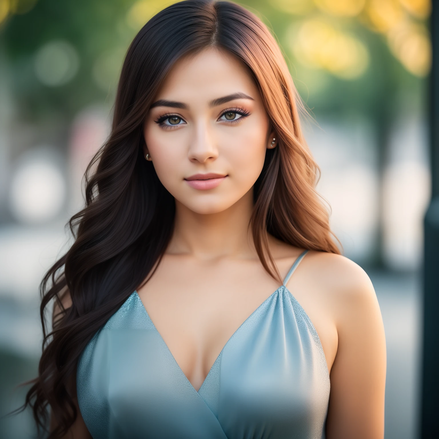 A pretty girl,looking at the viewer,light makeup,(photo-realistic：3),realistic photograph, with professional color grading, shot in 8K with a F2.4 aperture and 35mm lens,realistic face.