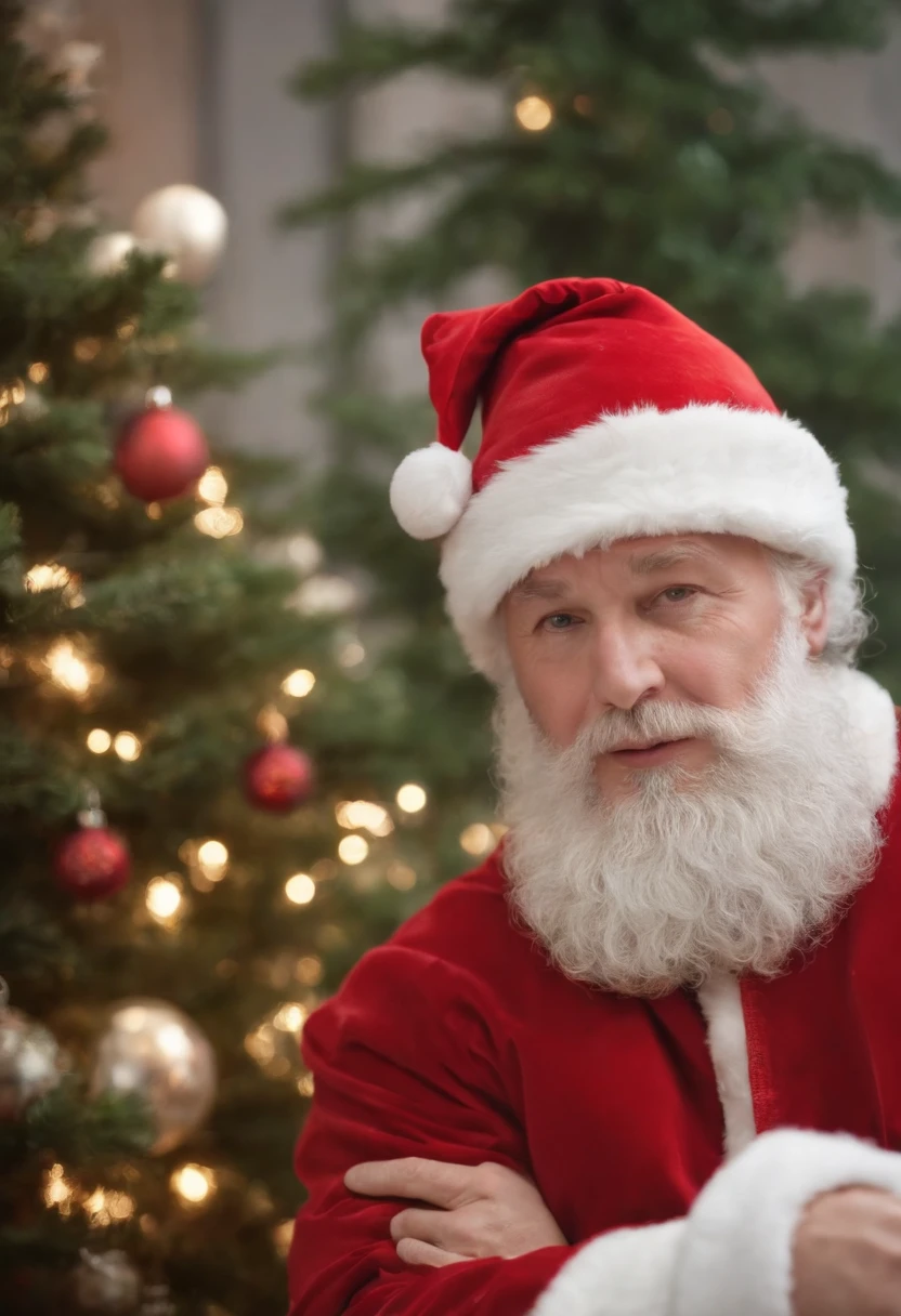 le puedes poner un gorro santa claus y que este al costado del arbol