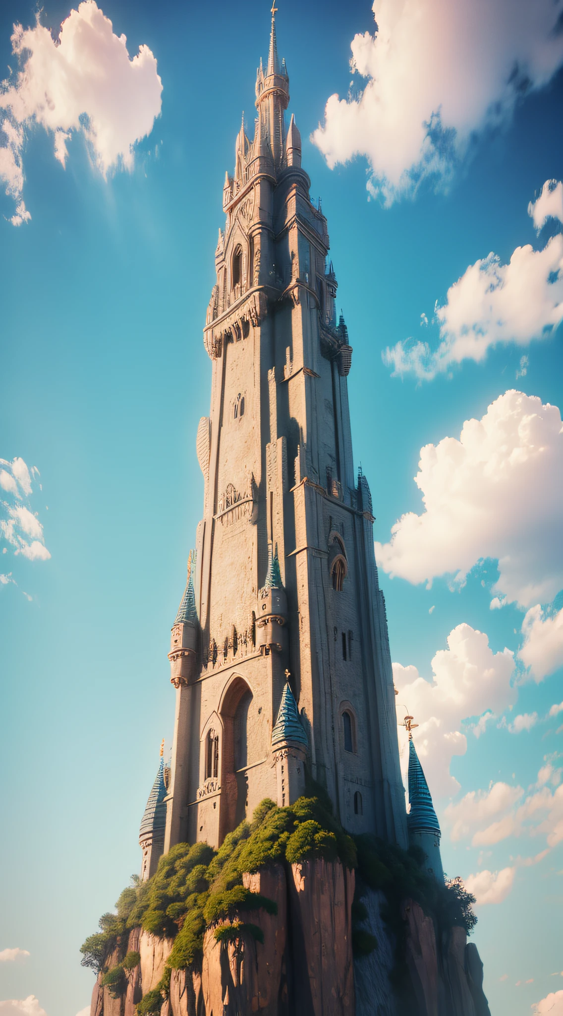 Torre de pedra, disney magic, 8K, super detalhado