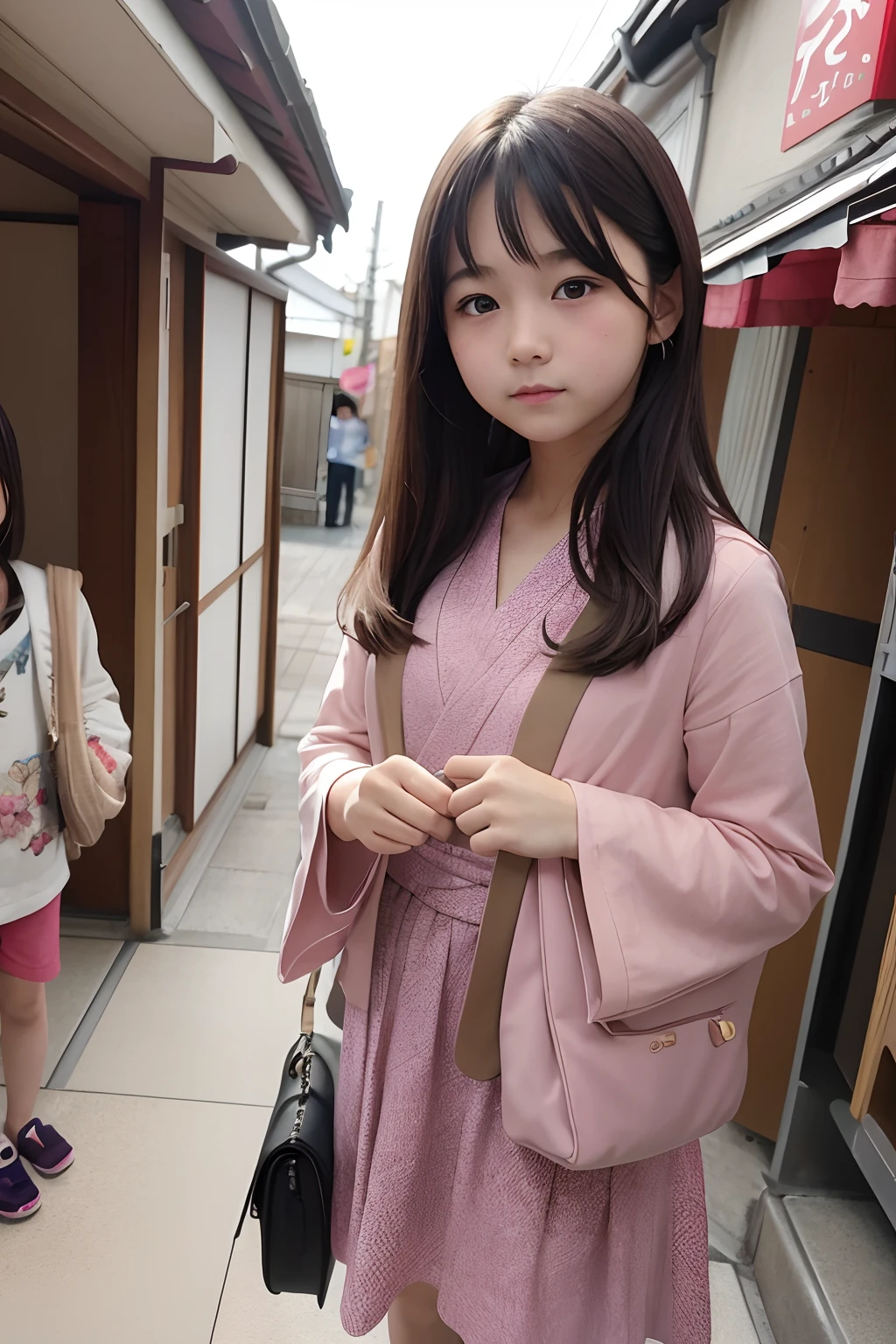 Japanese actressl、child actor、girl with、faces、cute little、12year old、looking left