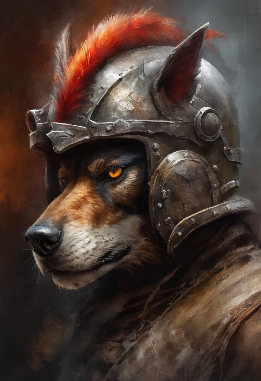 Maximum quality rooster, dramatic lighting, menacing pose, fierce expression, epic atmosphere, (((wolf head shaped helmet))), (((tiro de corpo inteiro))),um lobo feito de metal, ciborgue, estilo cyberpunk, mechnical, ((detalhes intrincados)), HDR, ((detalhes intrincados, hiperdetalhado)), incandescent bulbs, Cinematic Shot, vinheta, bokeh efeito beckground, (Caninos), (tiro de corpo inteiro).