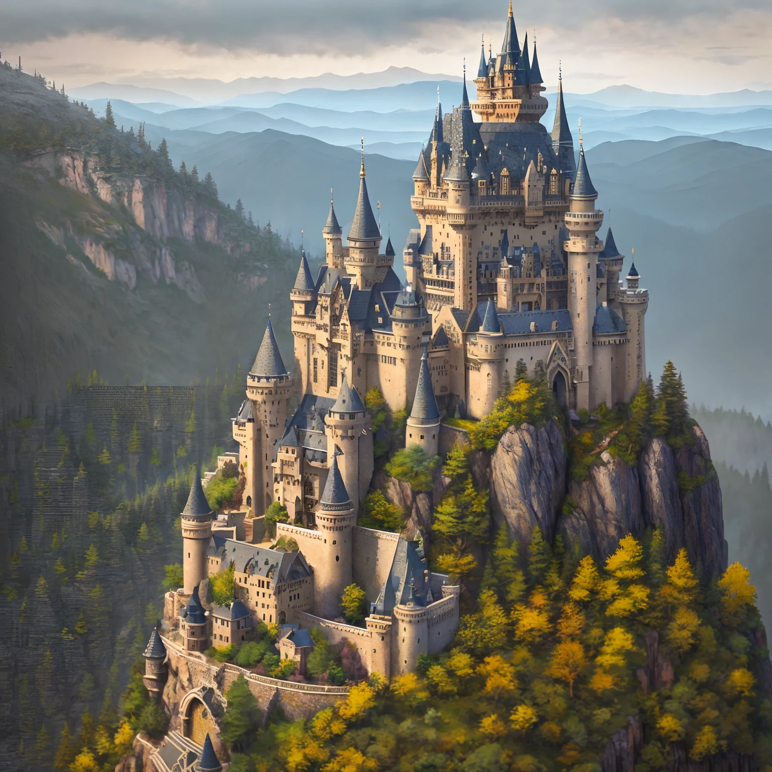 A forbidden castle high up in the mountains, pixel art, (intricate details:1.12), hdr, (intricate details, hyperdetailed:1.15), (natural skin texture, hyperrealism, soft light, sharp:1.2), game art, key visual, surreal, rutkowski, intricate digital art, soothing tones, (cartoon:0.3), (art:1.4), epic realistic, faded, neutral colors, (hdr:1.4), (muted colors:1.4), (intricate), (artstation:1.99), dramatic, intricate details, (technicolor:0.9), detailed, intricate, cinematic, detailed