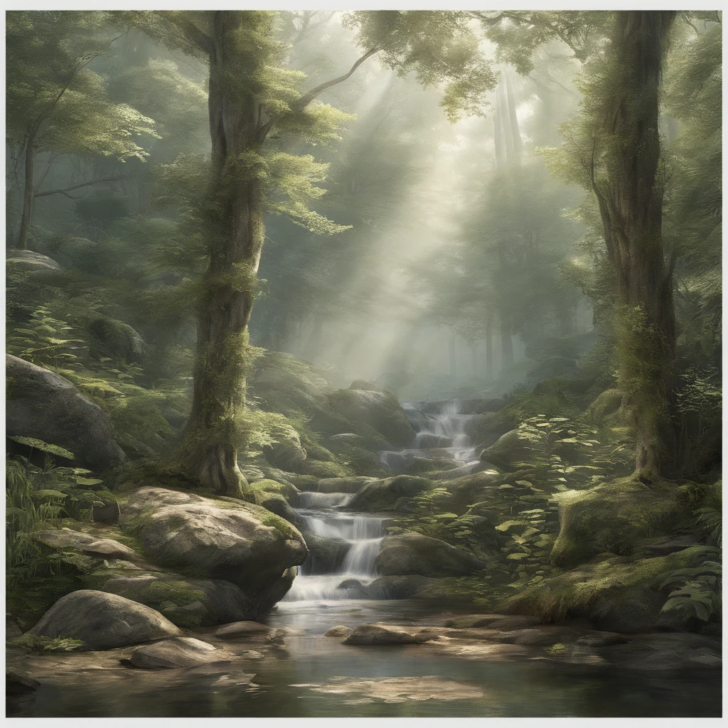 The forest is quiet, save for the breeze and the sound of the Guqin, masterpiece, best quality
