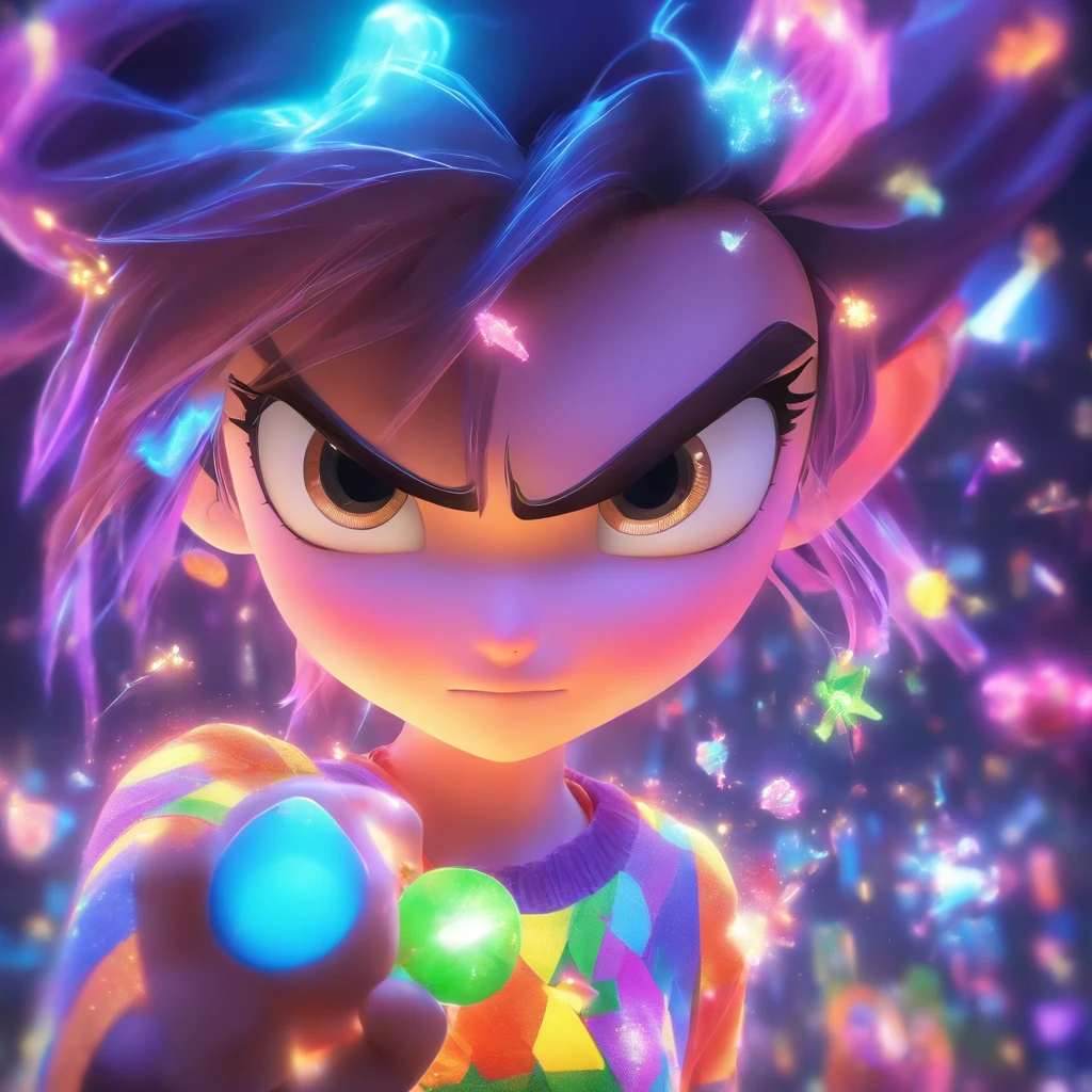(Estilo Pixar),Modelo de quarto pequeno aconchegante, Modelo de personagem em miniatura, fonte de luz da direita para a esquerda, Rum lighting, fonte de luz da direita para a esquerda, (ISO distance vision), (de cima para baixo), Realistic proportions, Post-processing, ((perspectiva ortogonal)), Super Detalhe, Realistic, super realistic, photoreal render, Cor irridescent, Glitters,