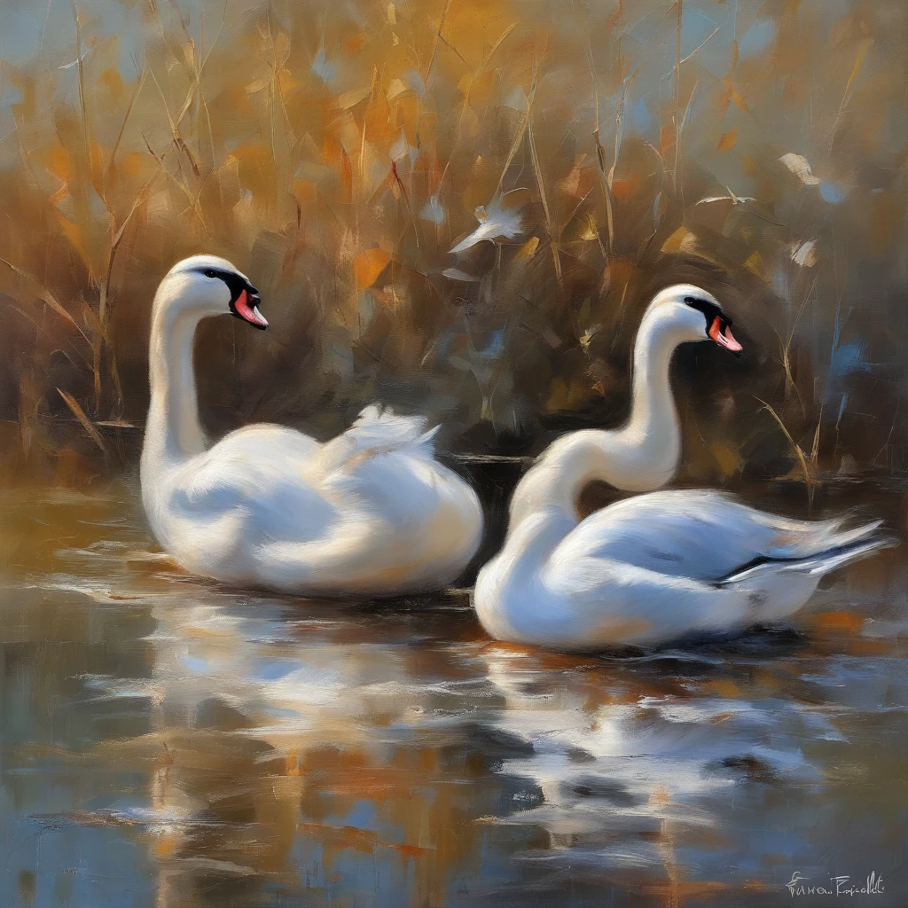 Bramblings share the same big ambitions as swans, but the swans will never know, masterpiece, best quality