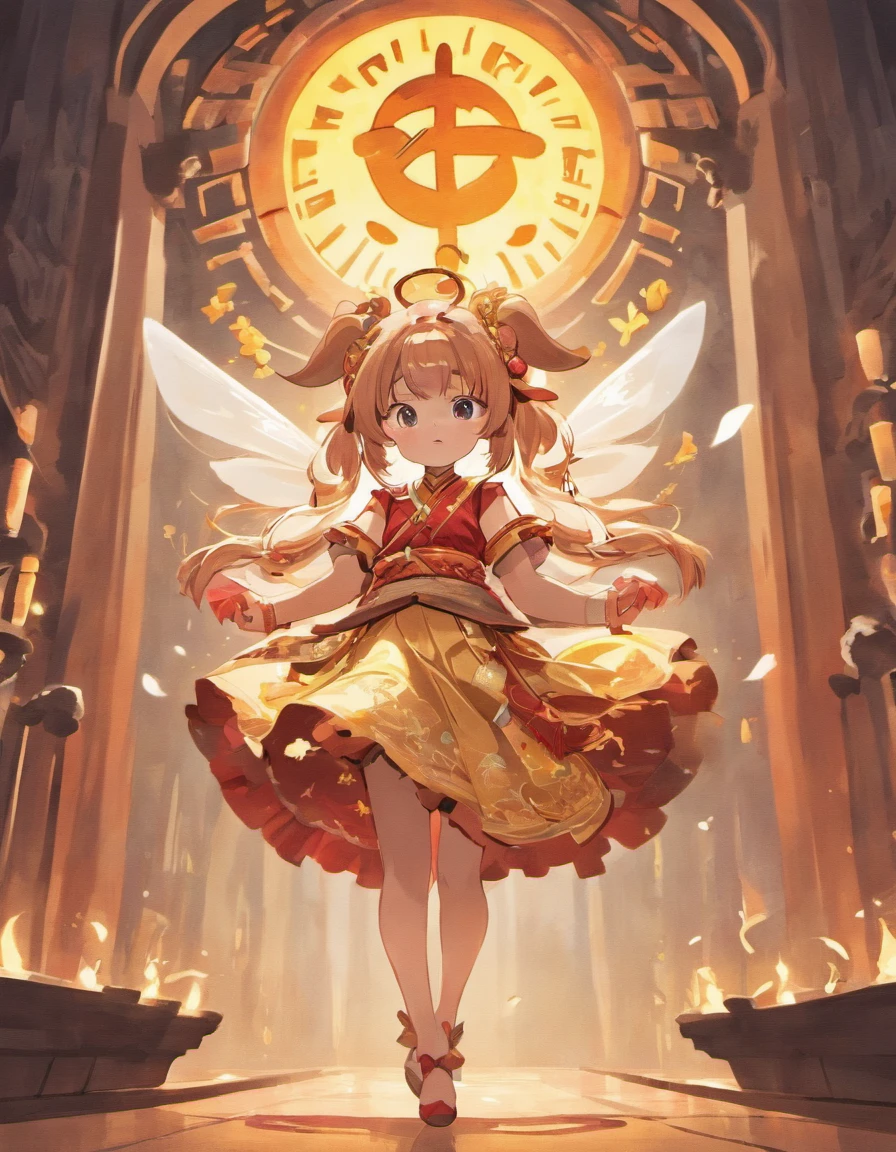 Mid-Autumn Festival, Cute fairy, Dressed in ancient Chinese costumes, There is also a rabbit playing next to the girl, Moon cake, Auspicious clouds, Behind the huge moon, Warm colors, abstract pictures, Pixar style, 3d effect, Disney style, Clear contour light, Edge light, fantasy, spotlight lights, 8K --ar 9:16 --q 0.5 50 --Niji 5, Rabbit ears, surrealism, Chiaroscuro, High details --s 2