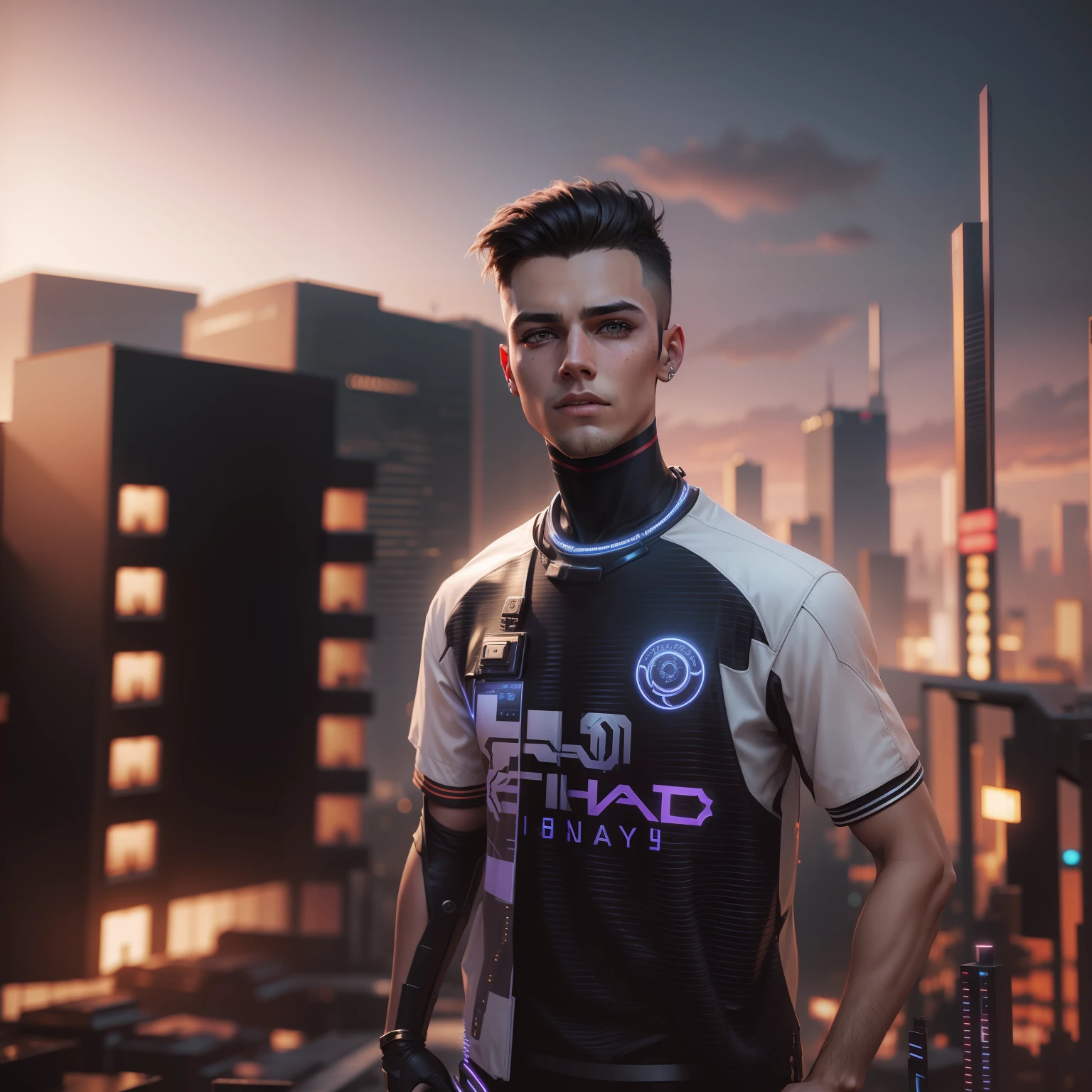 Change background cyberpunk handsome boy, realistic face, 8k, ultra
realistic