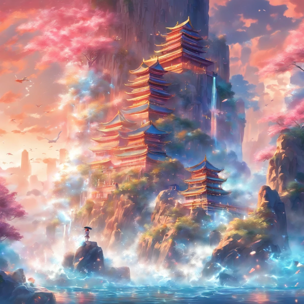 (Masterpiece, Best quality), 1girll(atenea_Asamiya Palace), Gymnastics girls，Rolling，highly detailed surreal vfx，China ink painting，water ink，ink，Smudge，downpours，Get wet，water，Jets of water surround you，Gravity-resistant water column，Spiral，China-style，中景 the scene is，super-fine，ultra - detailed，high qulity，8K ，中景 the scene is，Full body like，oc rendered