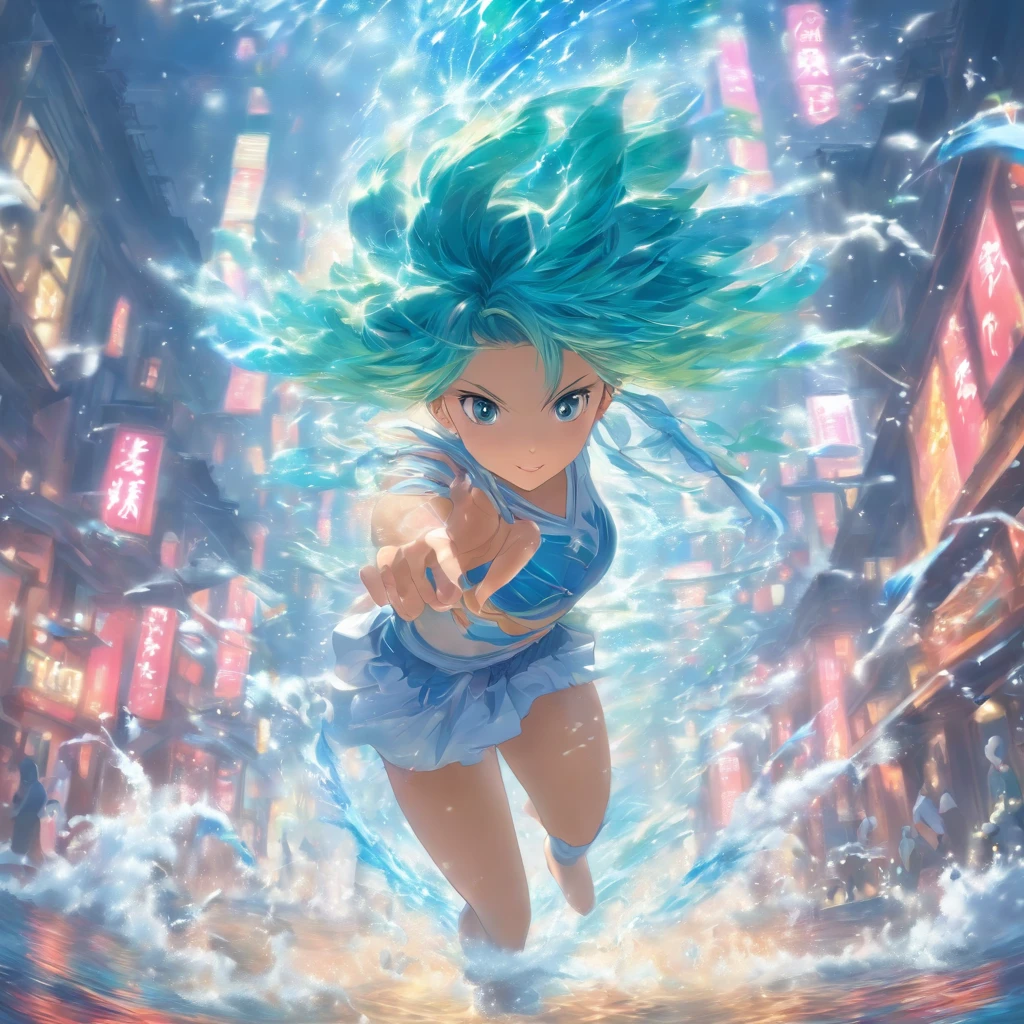(Masterpiece, Best quality), 1girll(atenea_Asamiya Palace), Gymnastics girls,Rolling,highly detailed surreal vfx,China ink painting,water ink,ink,Smudge,downpours,Get wet,water,Jets of water surround you,Gravity-resistant water column,Spiral,China-style,中景 the scene is,super-fine,ultra - detailed,high qulity,8K ,中景 the scene is,Full body like,oc rendered