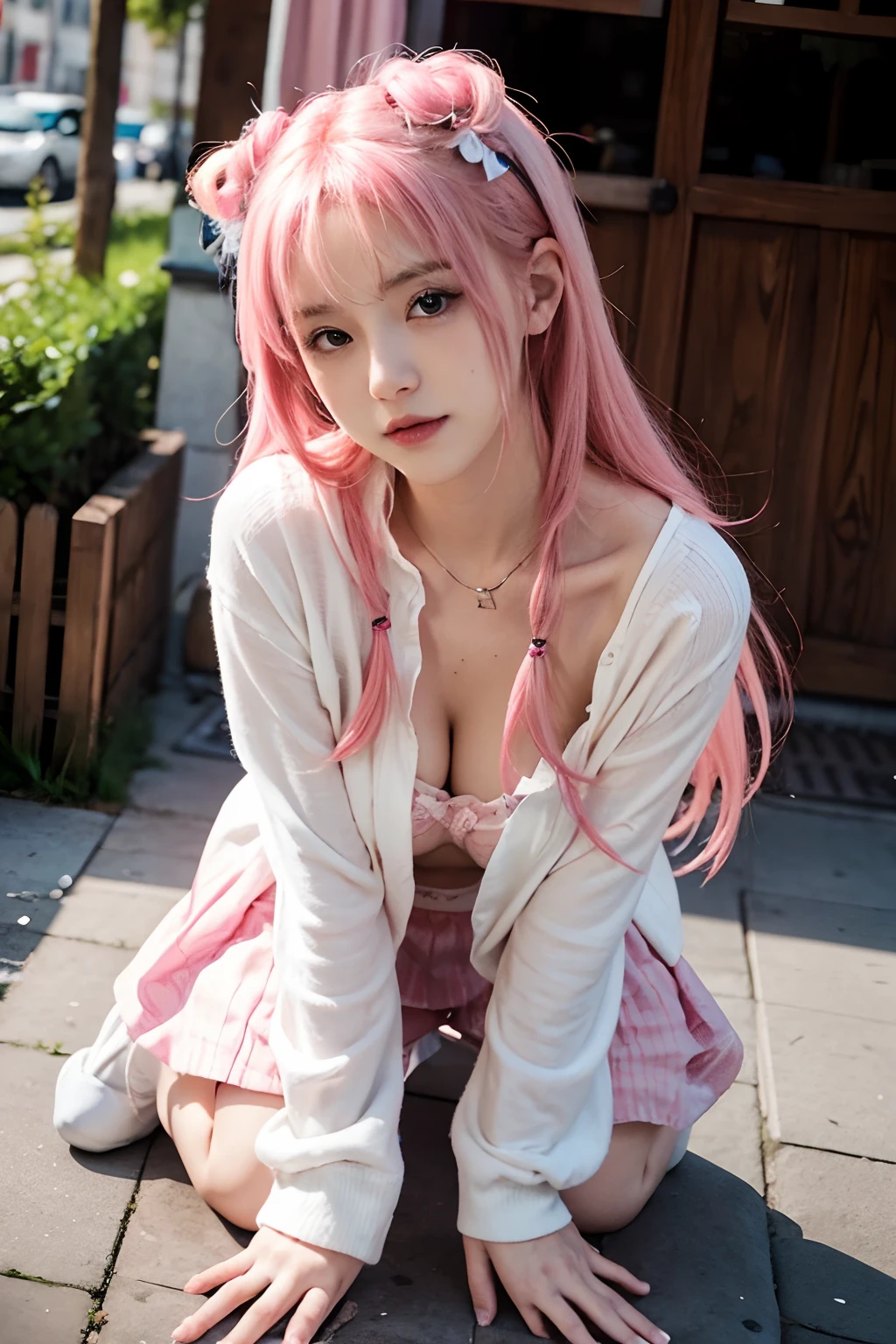 Sex with cute pink hair girl boobs nipples porn sex fuck pussy