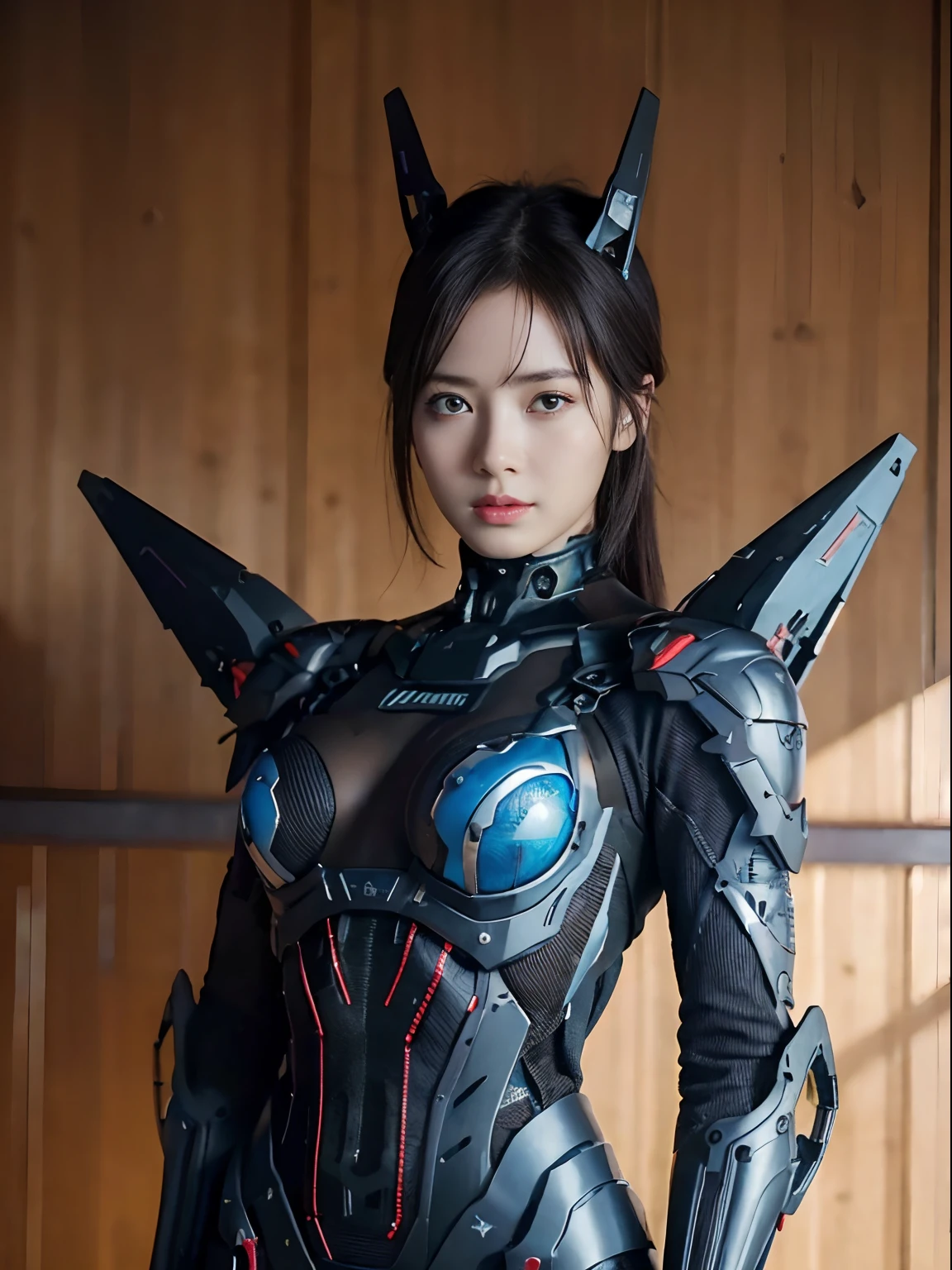 masterpiece,(best quality),Very detailed,Extremely detailed,1 Girl,(Mechanicalwing:Kanekoen,Glowing eyes:blue,Kanekoenrarmor:1.2,Long ears:0.8),(Cyberpunk City:1.5,arms:Energy Blade),(Fantasy Landscape:1.2,Natural Lighting:1.5,Confident expression),(panoramic:1.2),Mecha, Smile,angle,Angel, wing,Kaneko,Raw,close up