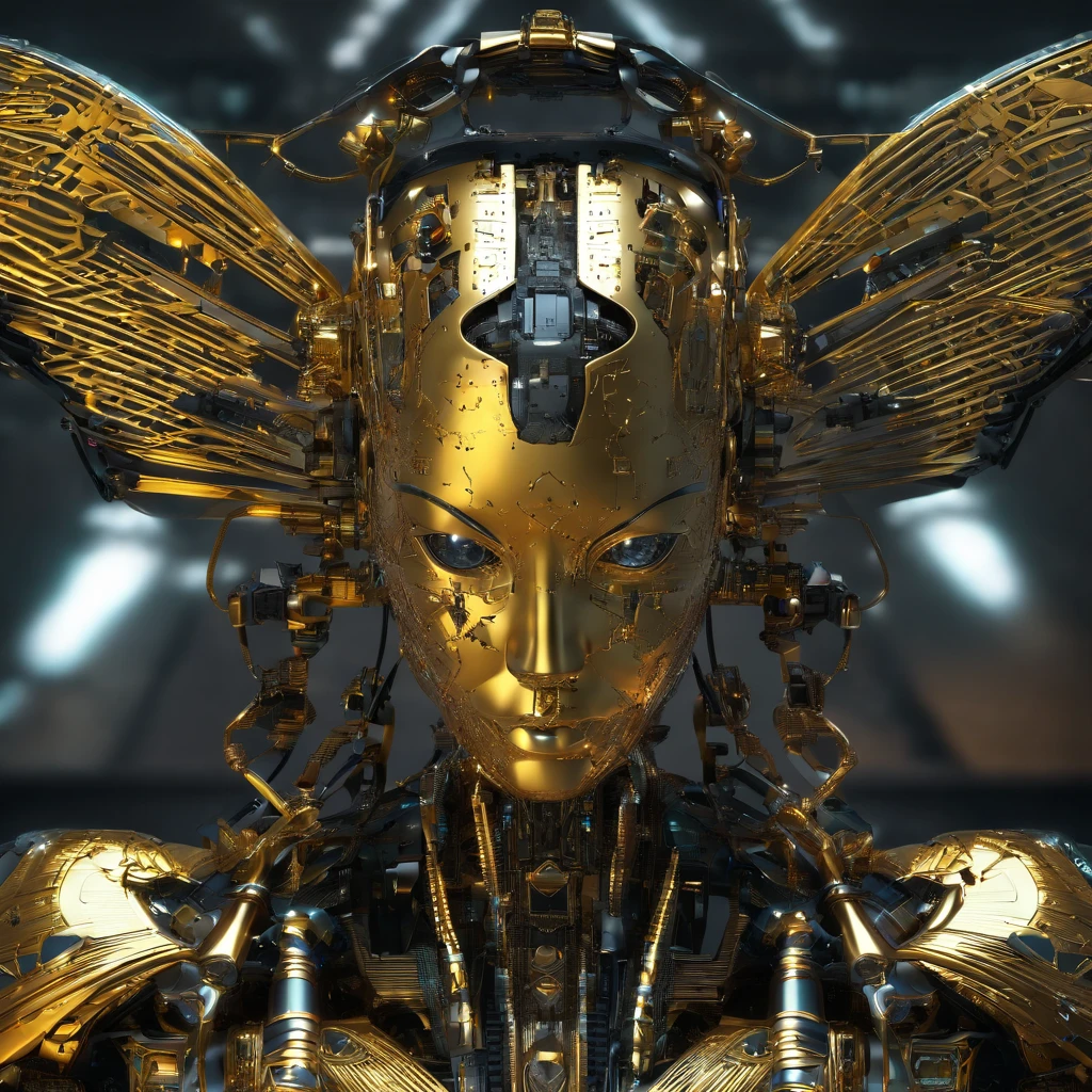 The golden butterfly rests on her neck where her thoughts are kept in jade, masterpiece, best quality