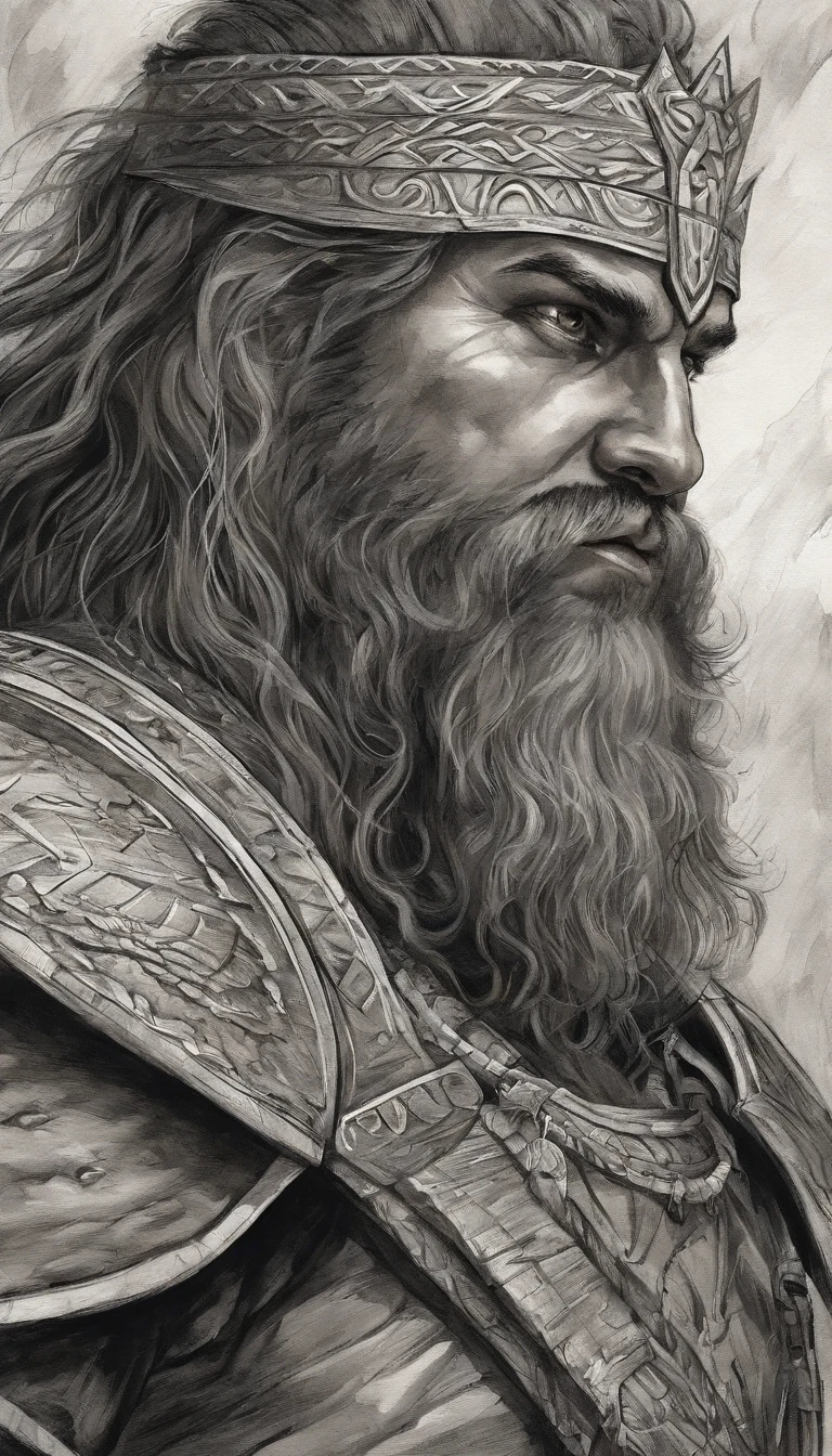 Um homem ruivo lorde de guerra com uma roupa marrom escuro com uma espada grande gigante, Personagem altamente detalhado, guerreiro viking, epic viking king, Ancient Scandinavian epic hero, musculoso de cabelos longos com tatuagem filipino deus da guerra, Estilo Modelshoot, (papel de parede CG 8k extremamente detalhado), foto corporal da obra de arte mais bonita do mundo, Armadura medieval, Retrato corporal, Nimrod, the first king of Babylon, hunterxhunter,, macho, majestic professional oil painting by Ed Blinky, Atey Ghailan, ghibli studio, Directed by: Jeremy Mann, Greg Manxadinho, Antonio Moro, trending in artstation, trend in CGSociety, intrincado, High detail, foco nítido, dramatic and photorealistic painting by Midjourney and Greg Rutkowski (((Altura curta)))