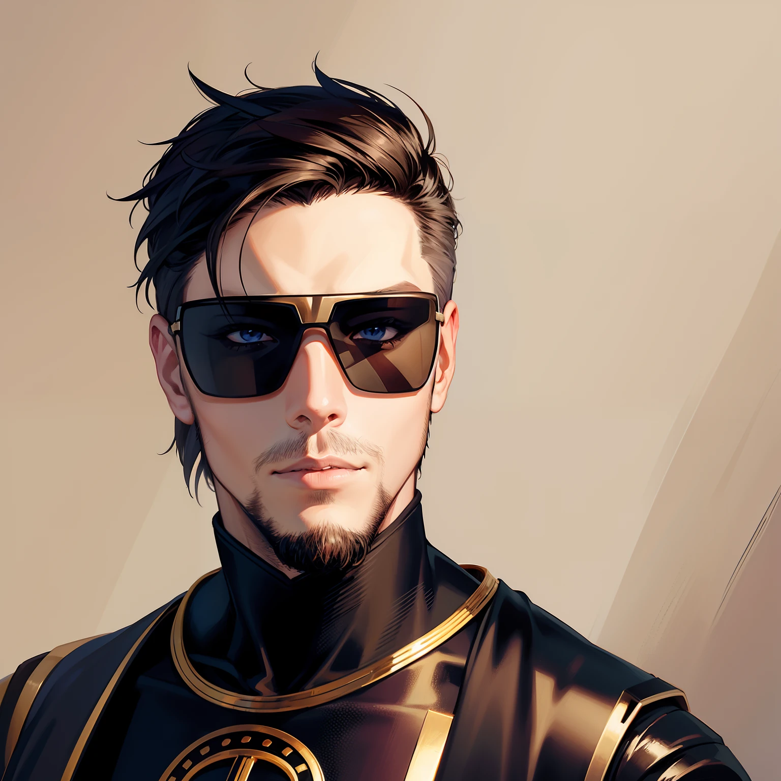 Male portrait stylish, anime character, antagonist