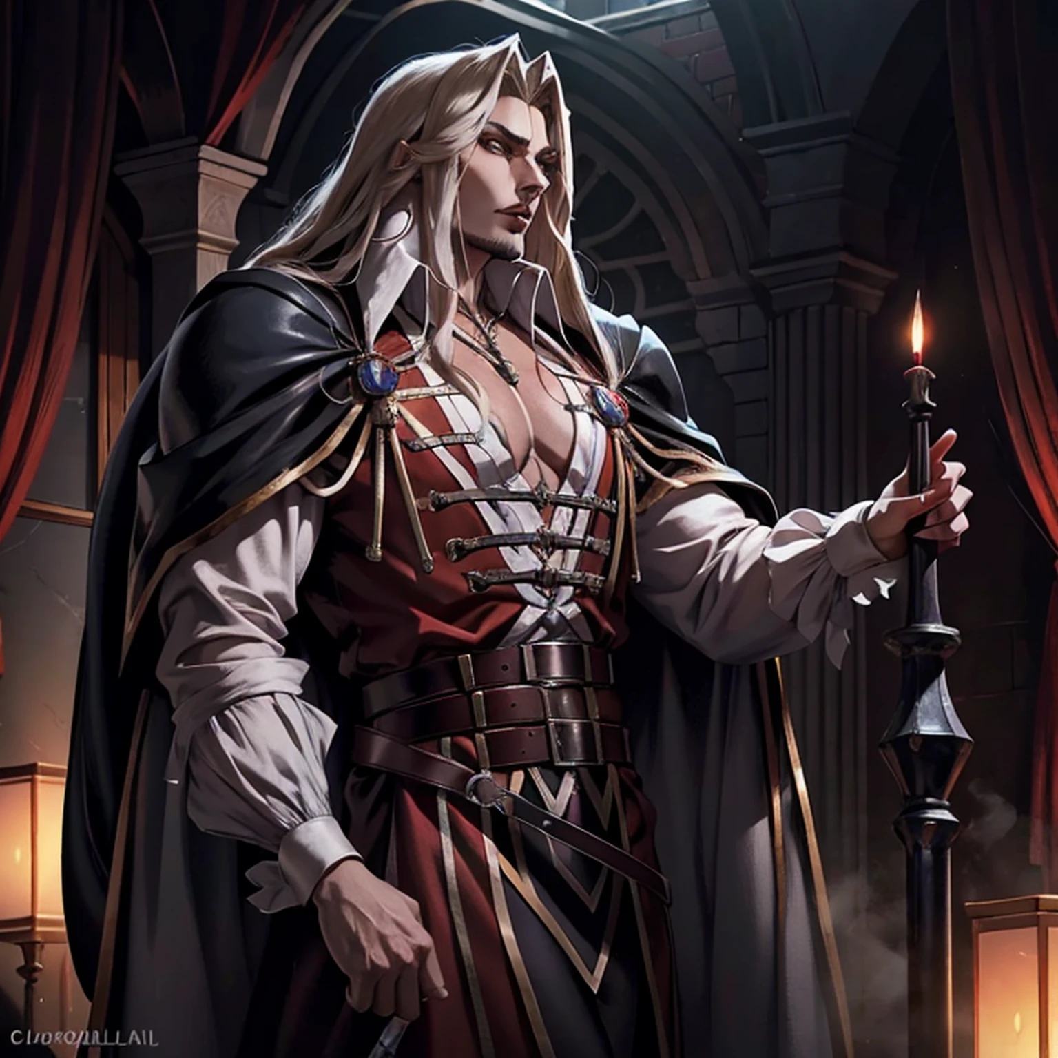 Castlevania Shadow Lord hyper realistic super detailed Lord Dracula beautiful muscular full Moroccan different angle of view of the same character hyper realistic super detailed