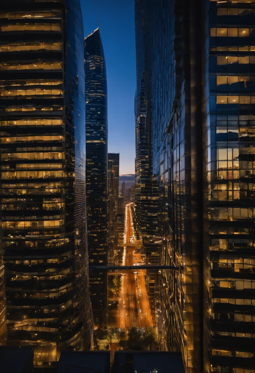INCREDIBLE VIEW FROM A 100-STORY BUILDING, very high quality photography, extremely high definition, view of the great and beautiful city below, aerial view, nikon d7500, raw, uhd, 16k.