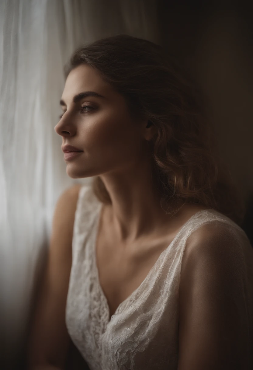 Portrait of a nude girl